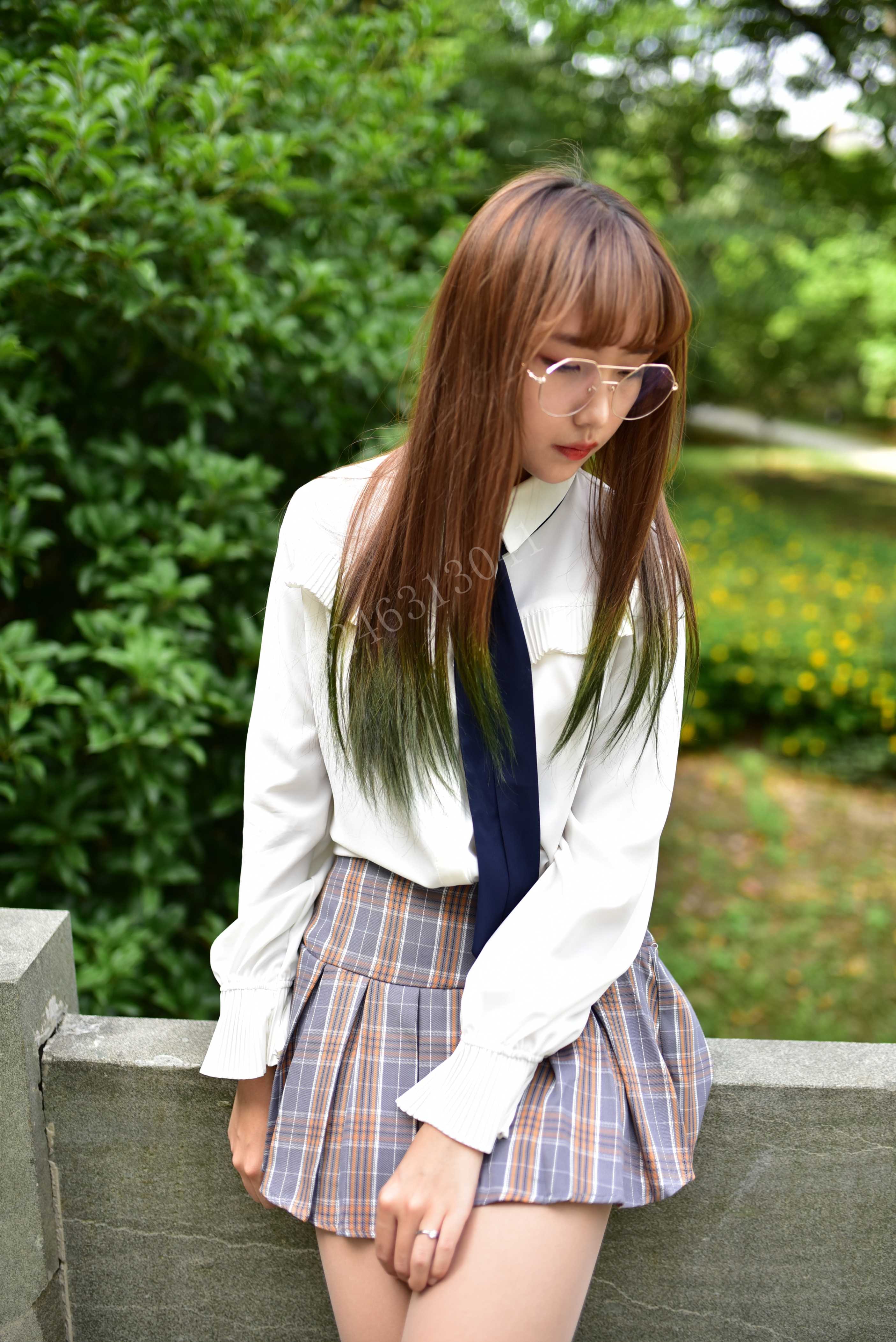 大生模拍 No.036 小蕊 苏格兰情调小短裙 [65P1V404MB] 插图2