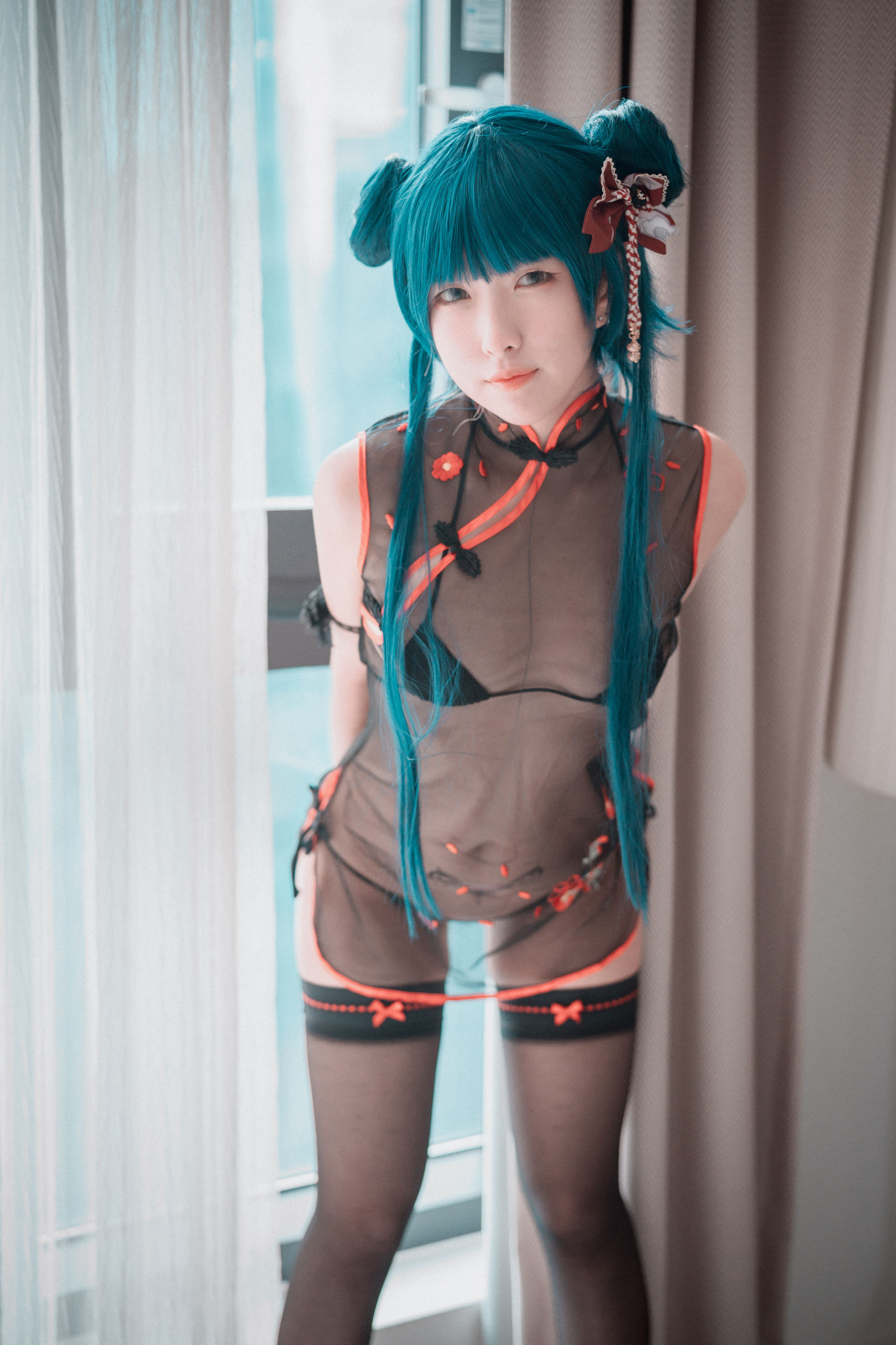 [DJAWA] Sonson – Sheer Qipao Girl [44P]