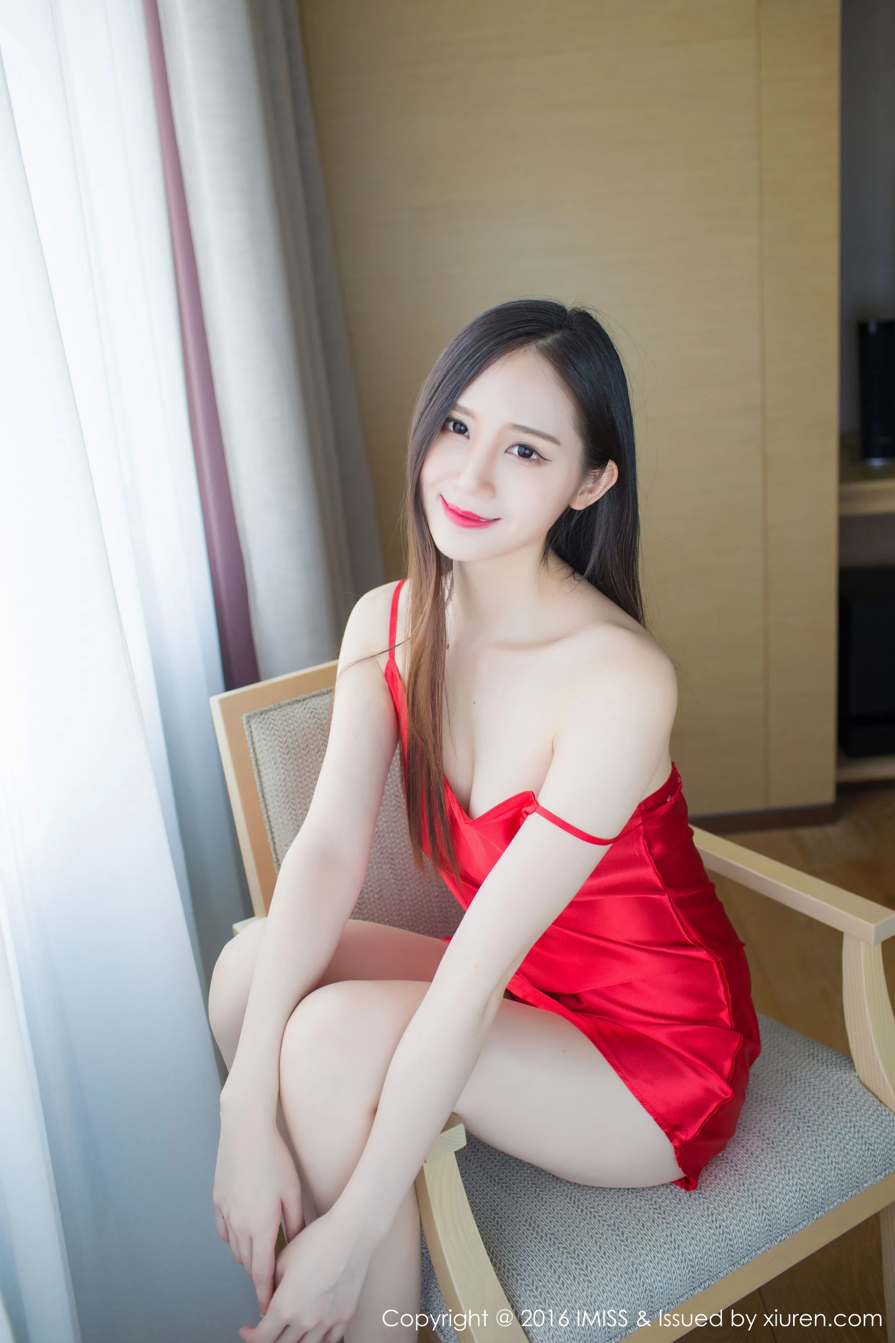 SISY思《红色睡衣和一套粉色内衣》 爱蜜社IMiss Vol.124