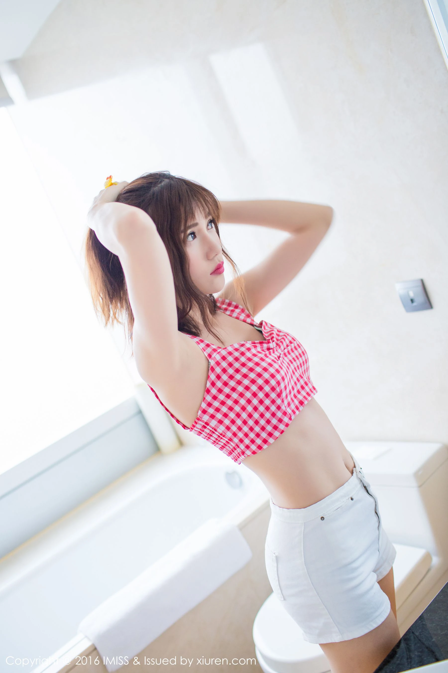 Sandy陈天扬《热裤+性感蕾丝+白衬衫》 爱蜜社IMiss Vol.072