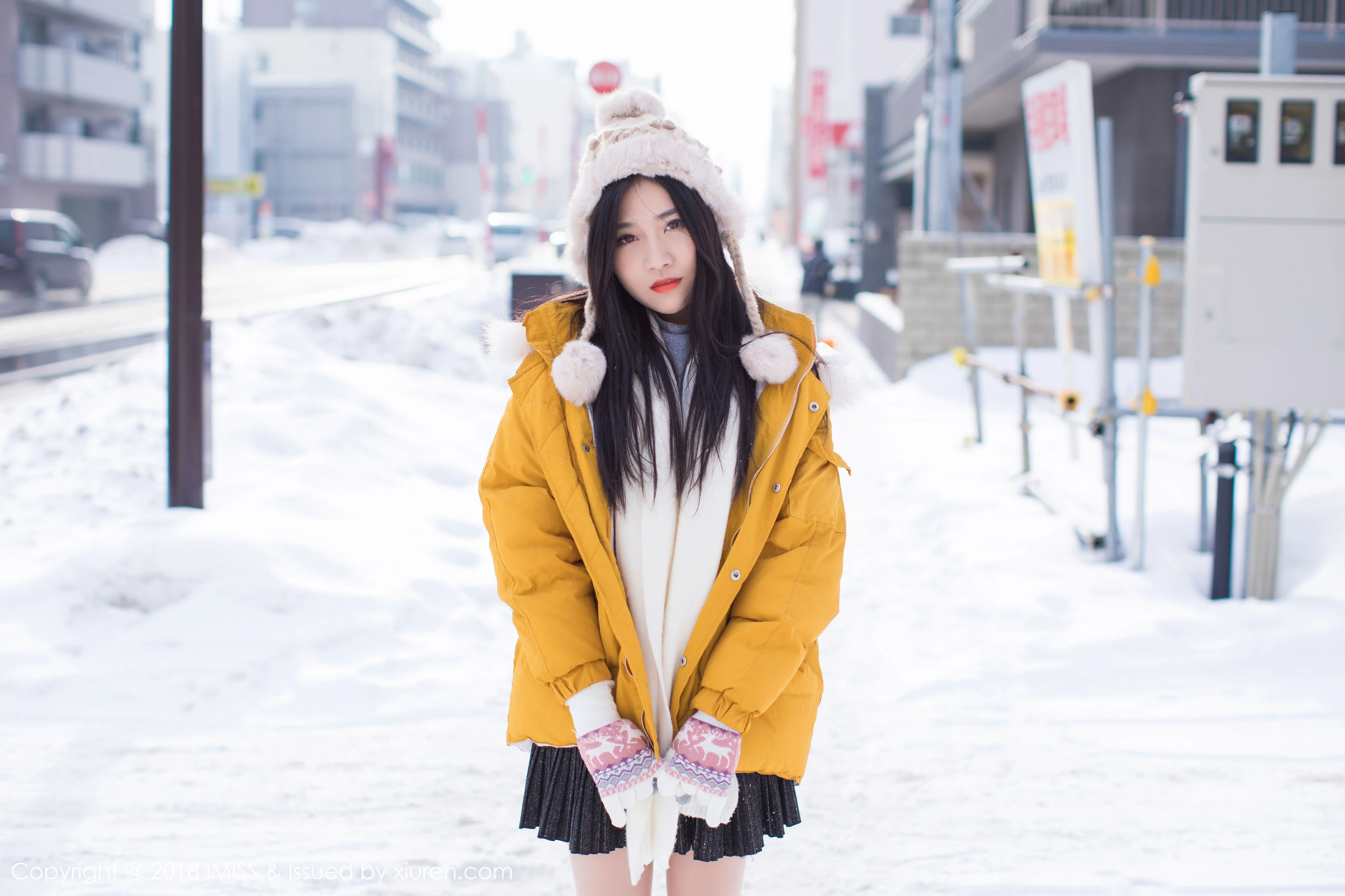 许诺Sabrina《北海道旅拍第三套》 爱蜜社IMiss Vol.254