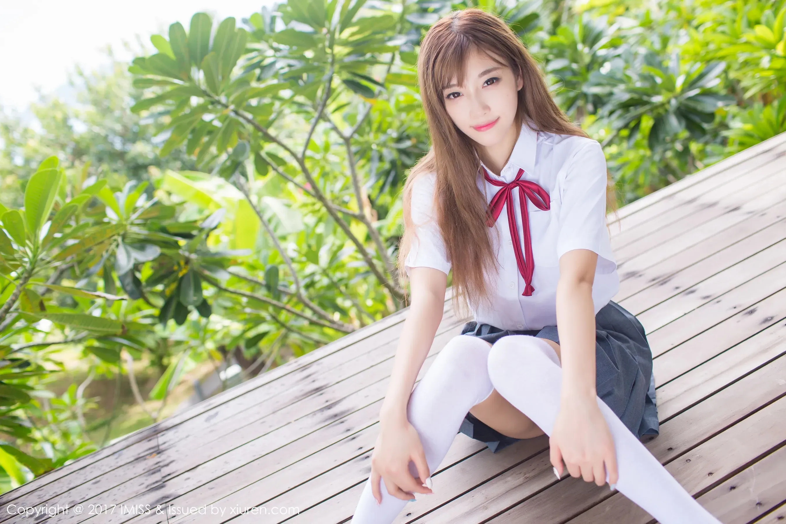 杨晨晨sugar《室外校服系列》 爱蜜社IMiss VOL.195