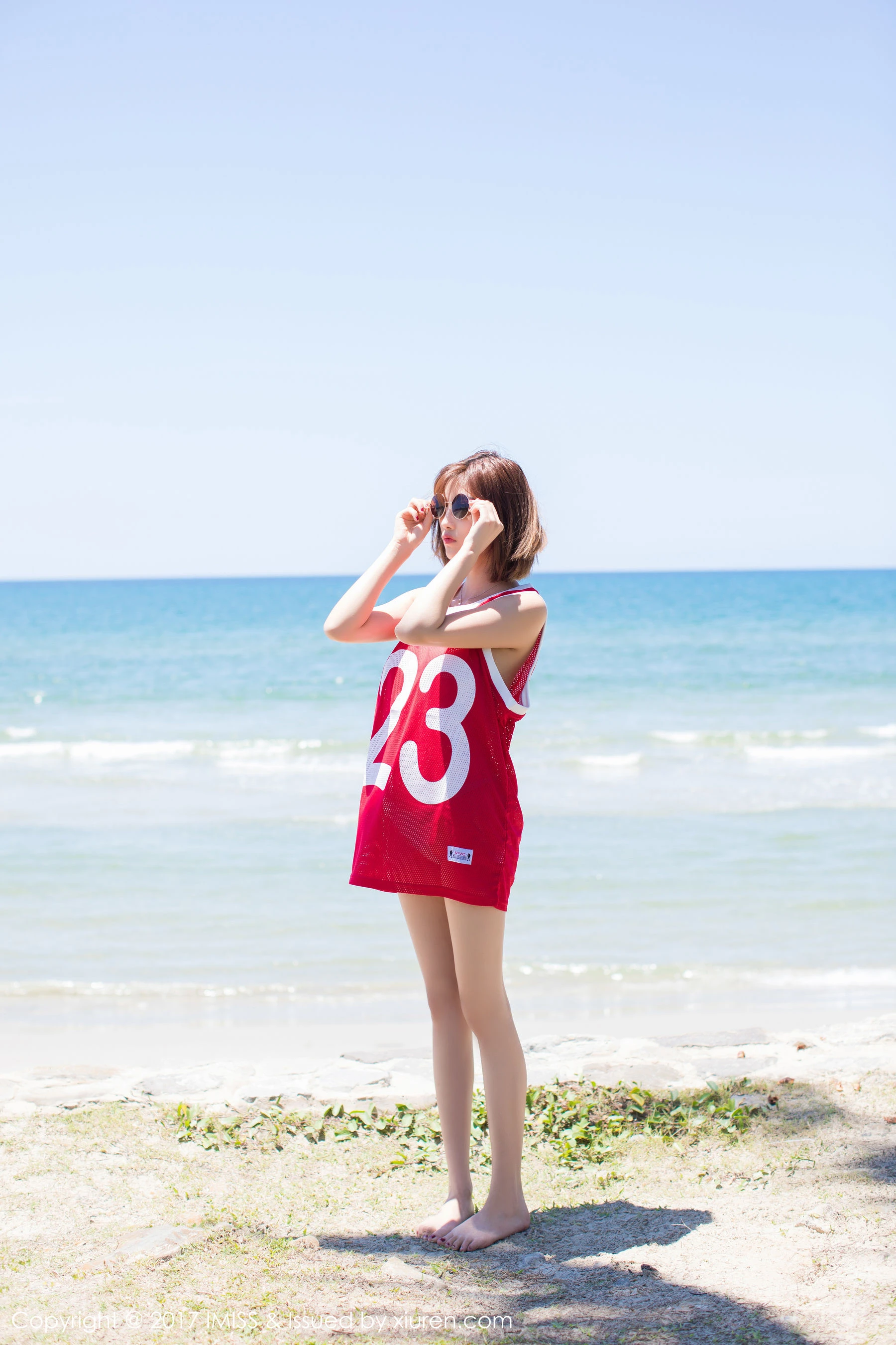 杨晨晨sugar《海边小清新+篮球服》 爱蜜社 VOL.169