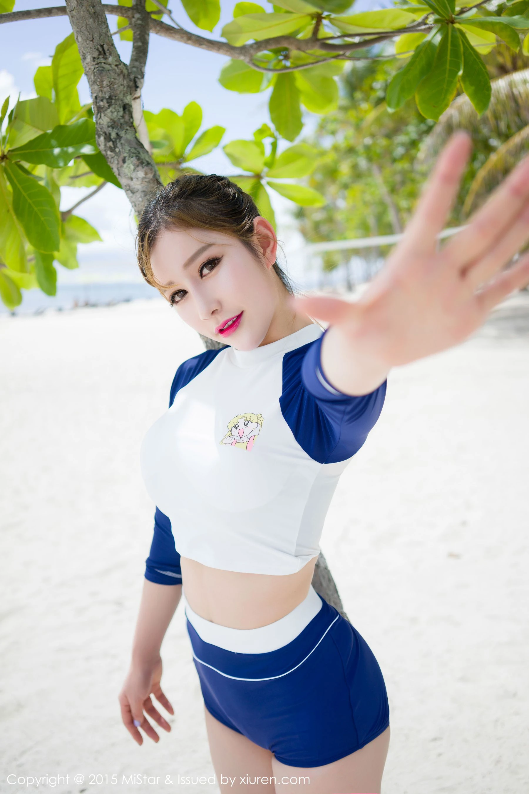 于姬Una《薄荷岛旅拍》海滩2套泳装 魅妍社 Vol.049