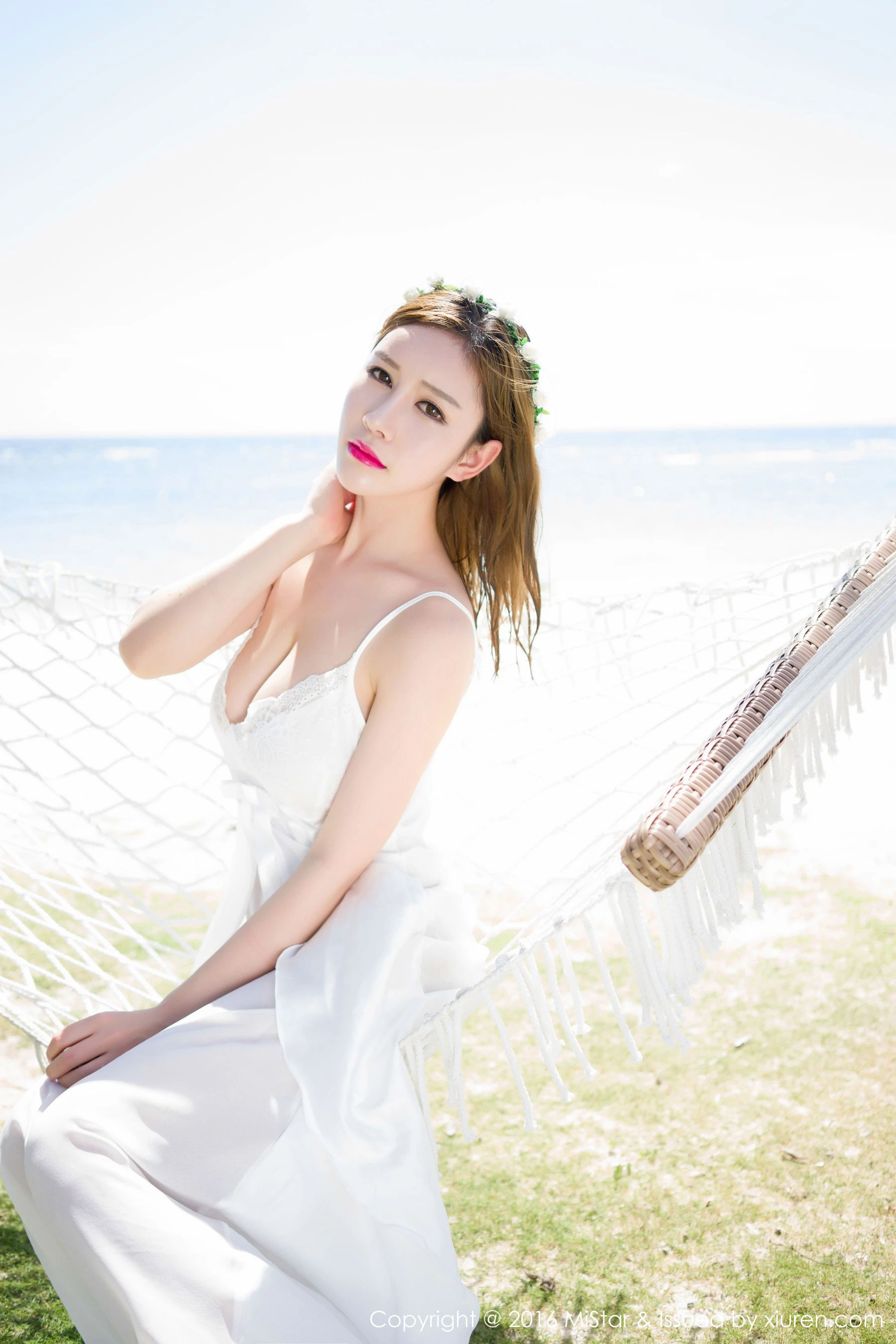 于姬Una《海滩长裙+死库水》 魅妍社 Vol.056