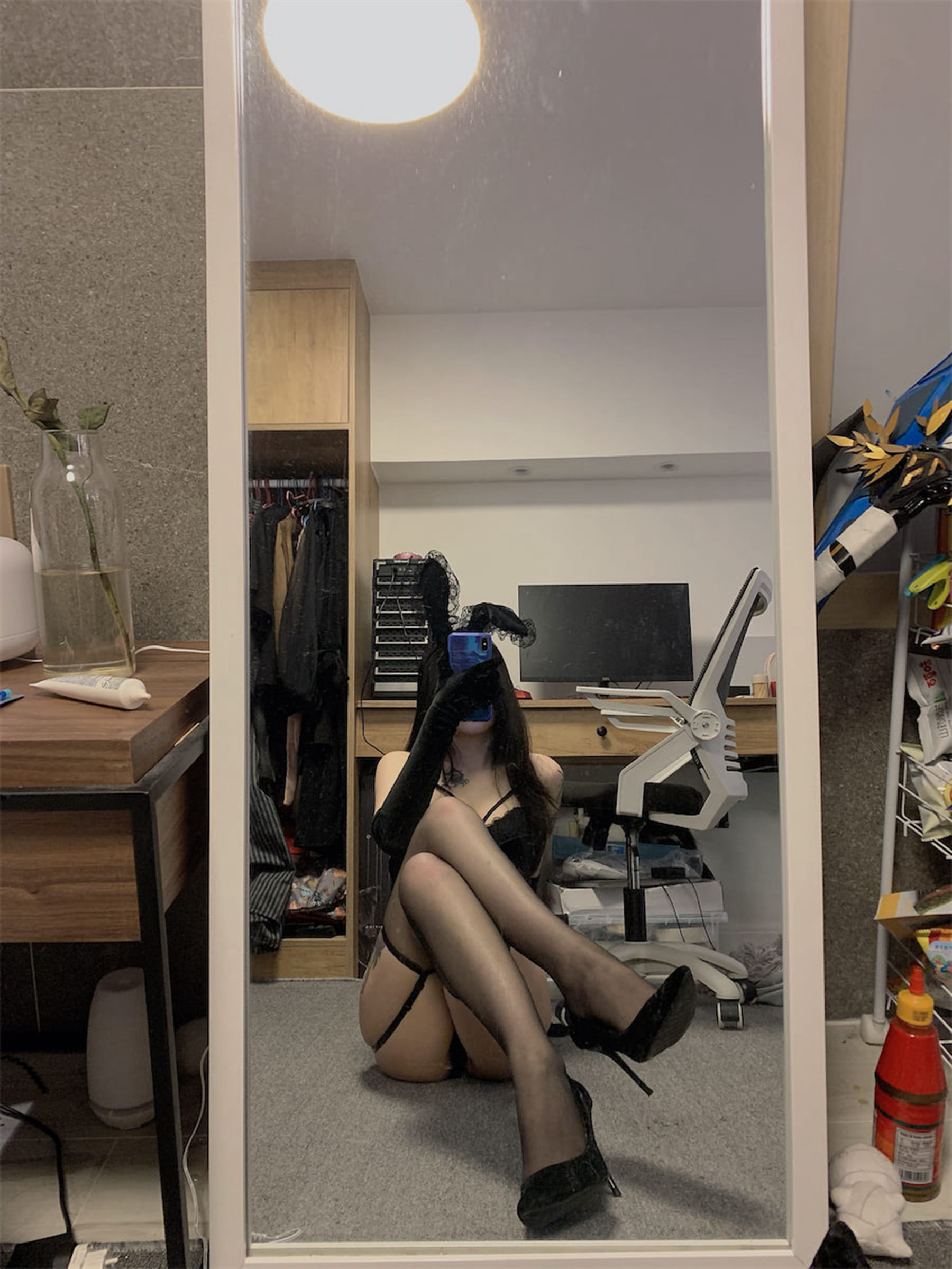 vams子 – 黑色兔女郎 [48P]