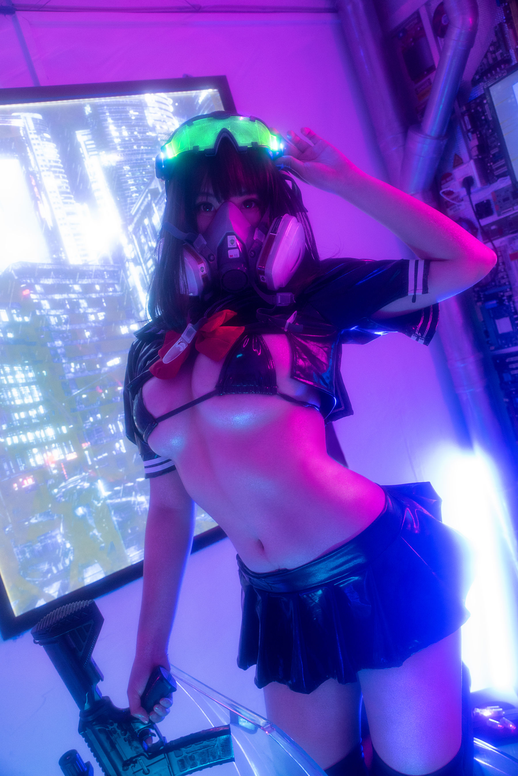 萌系小姐姐蜜汁猫裘 漆皮jk [17P]