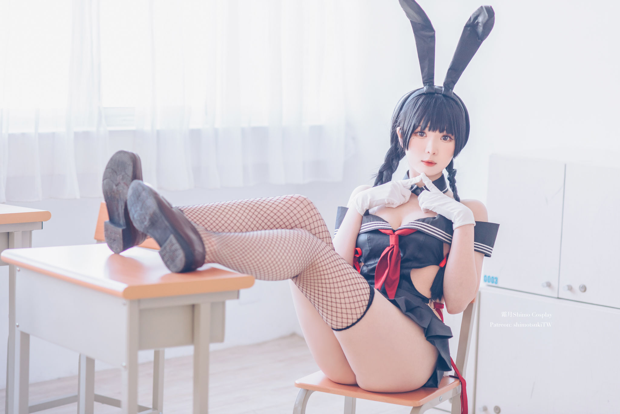 微博妹纸霜月shimo – 卯月桃子 水手服兔女郎 [19P]