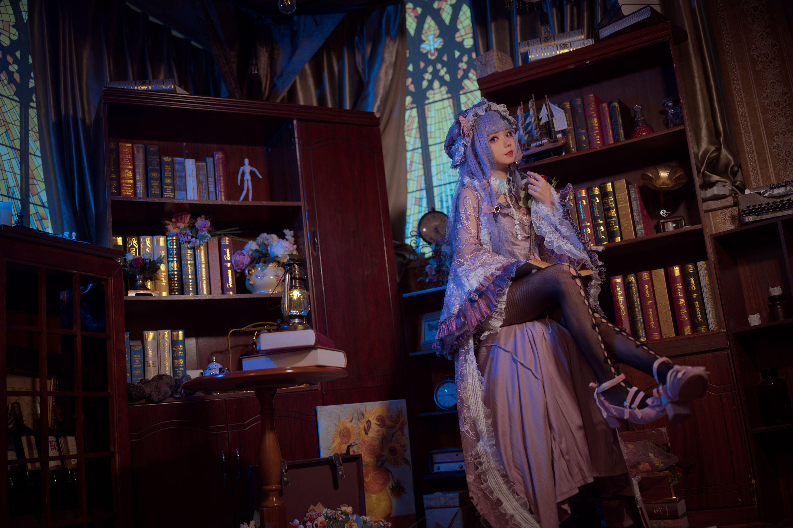 花柒Hana – 帕秋莉睡衣 [13P]