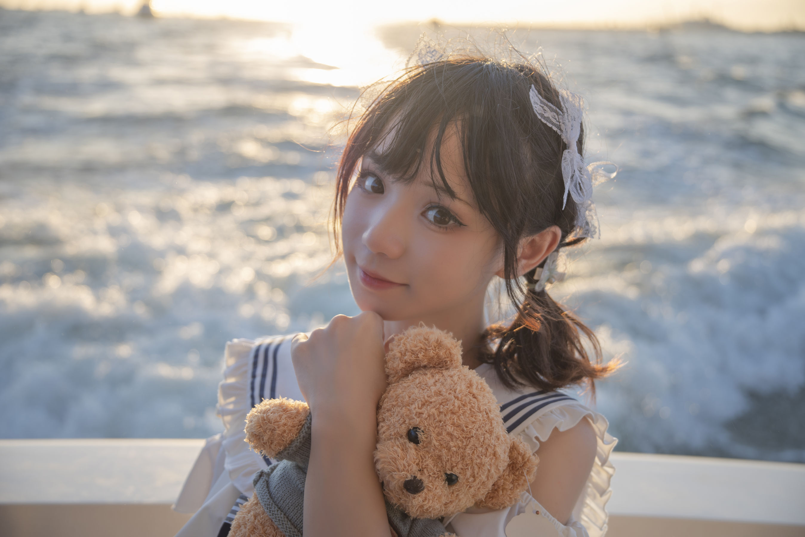 花柒Hana – 三亚熊之海军风泳装 [12P]