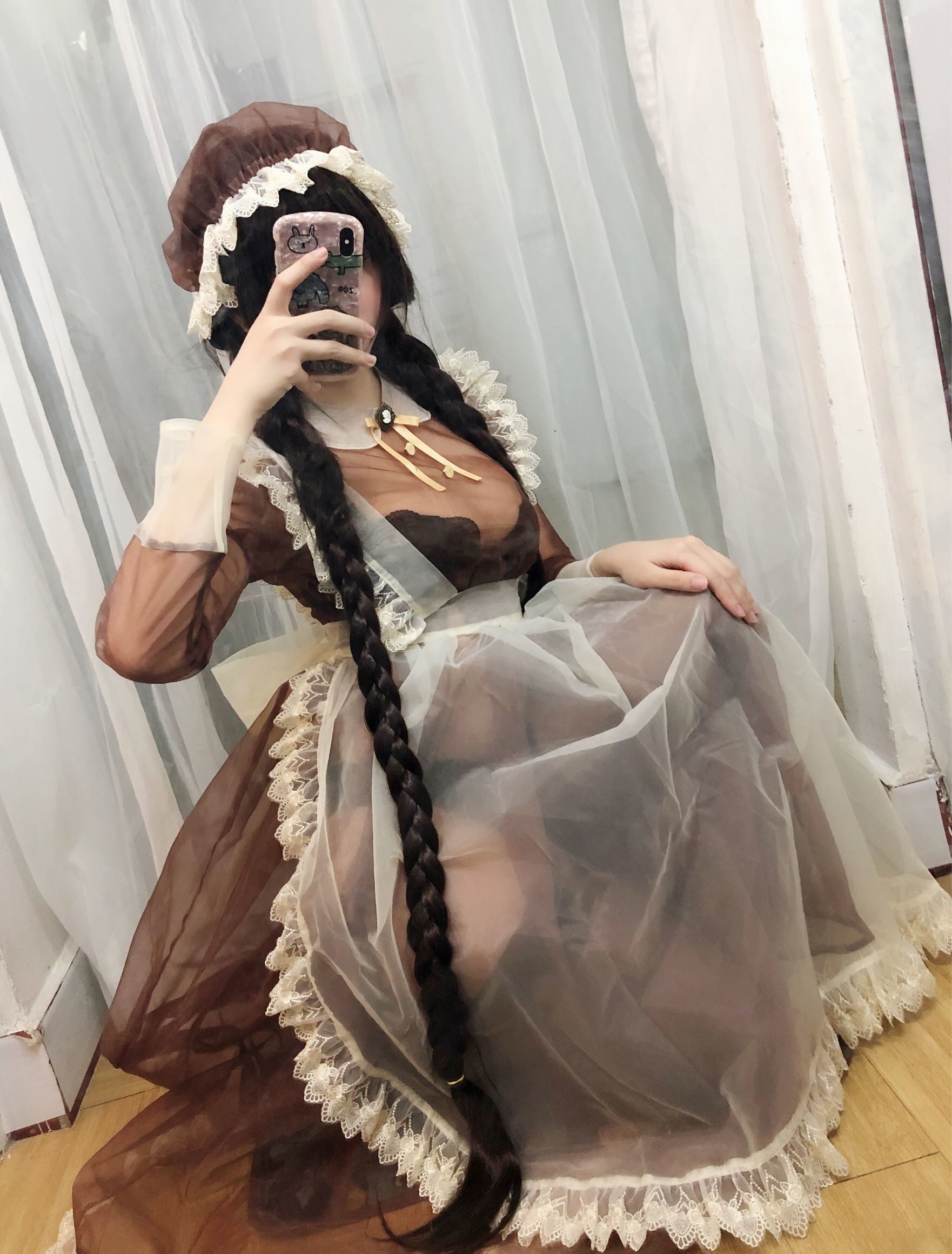 二次元巨乳美女鹿野希 透明女仆 [97P]