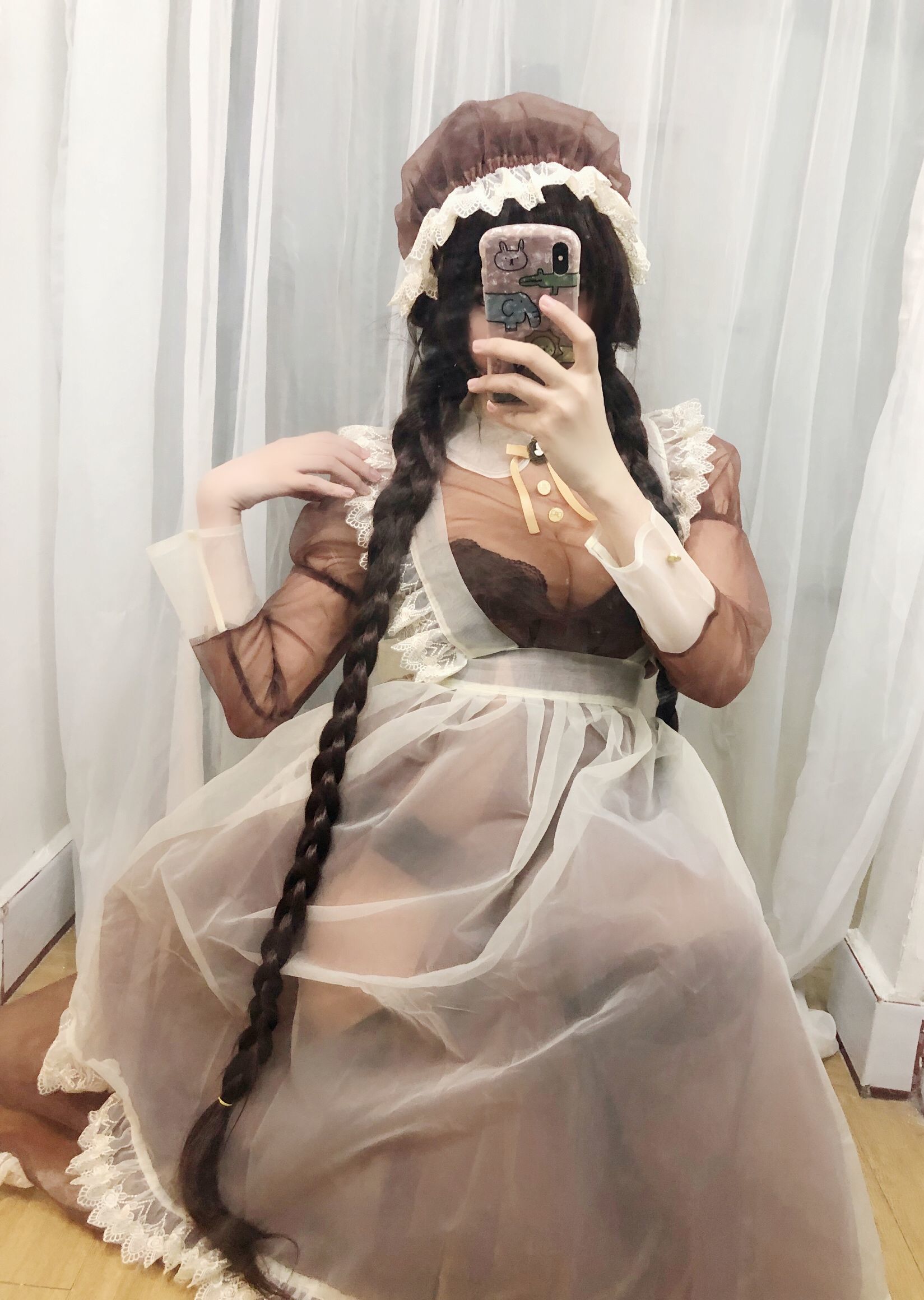 二次元巨乳美女鹿野希 透明女仆 [97P]