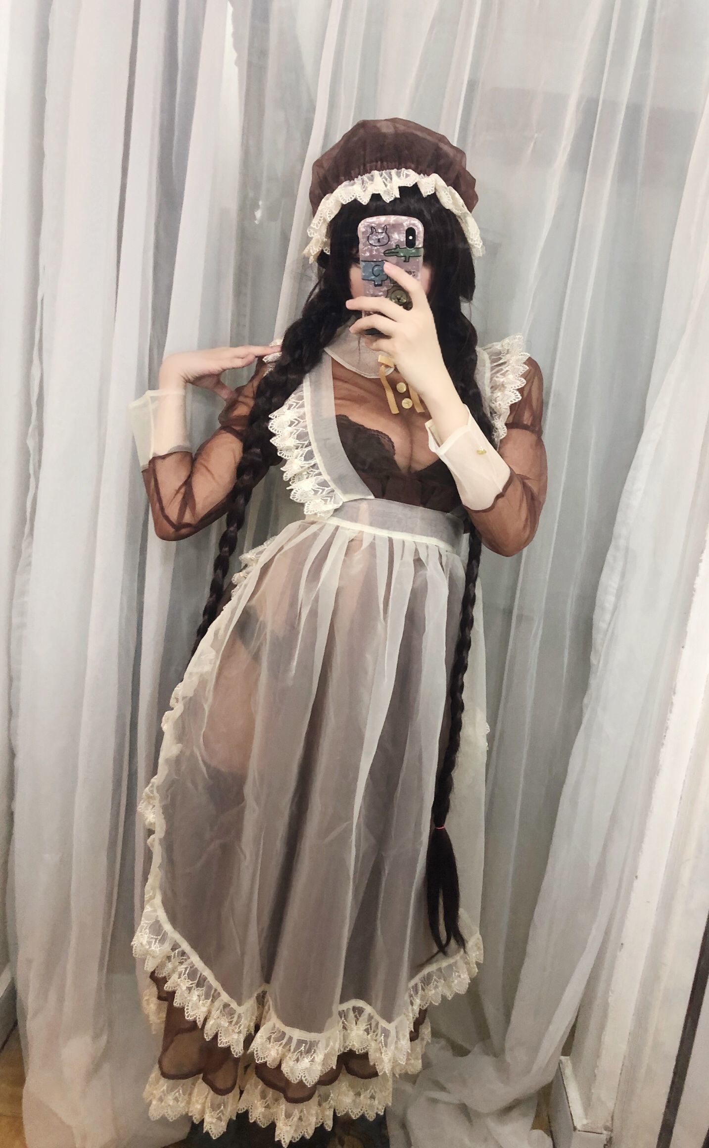 二次元巨乳美女鹿野希 透明女仆 [97P]