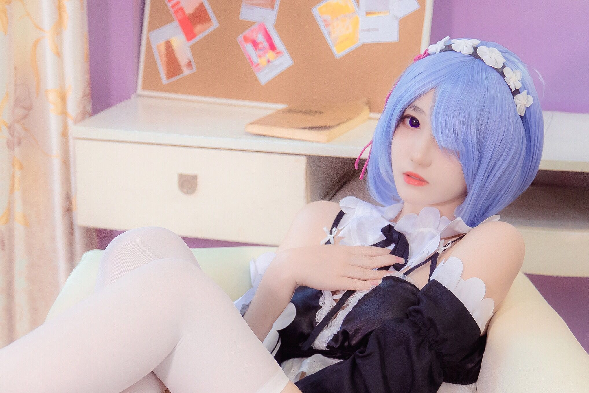 [萝莉COS] 南桃Momoko – 蕾姆内衣 [16P]