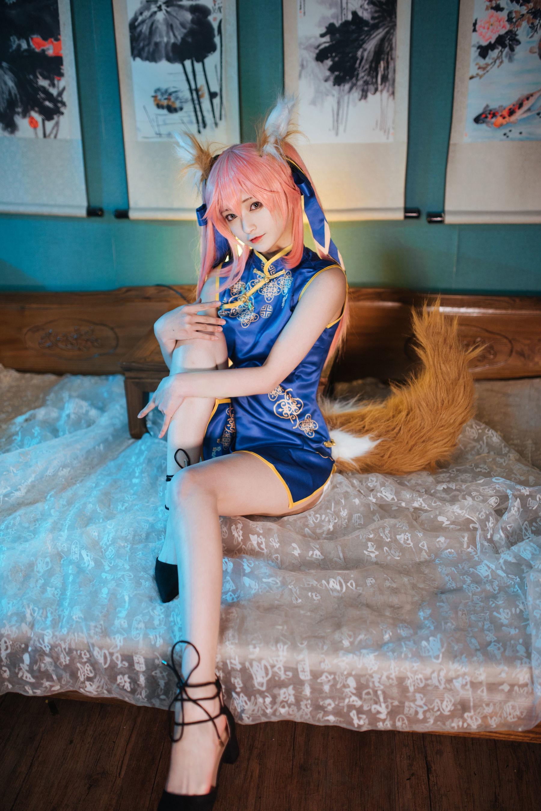 动漫博主铁板烧鬼舞w 玉藻前旗袍 [12P]