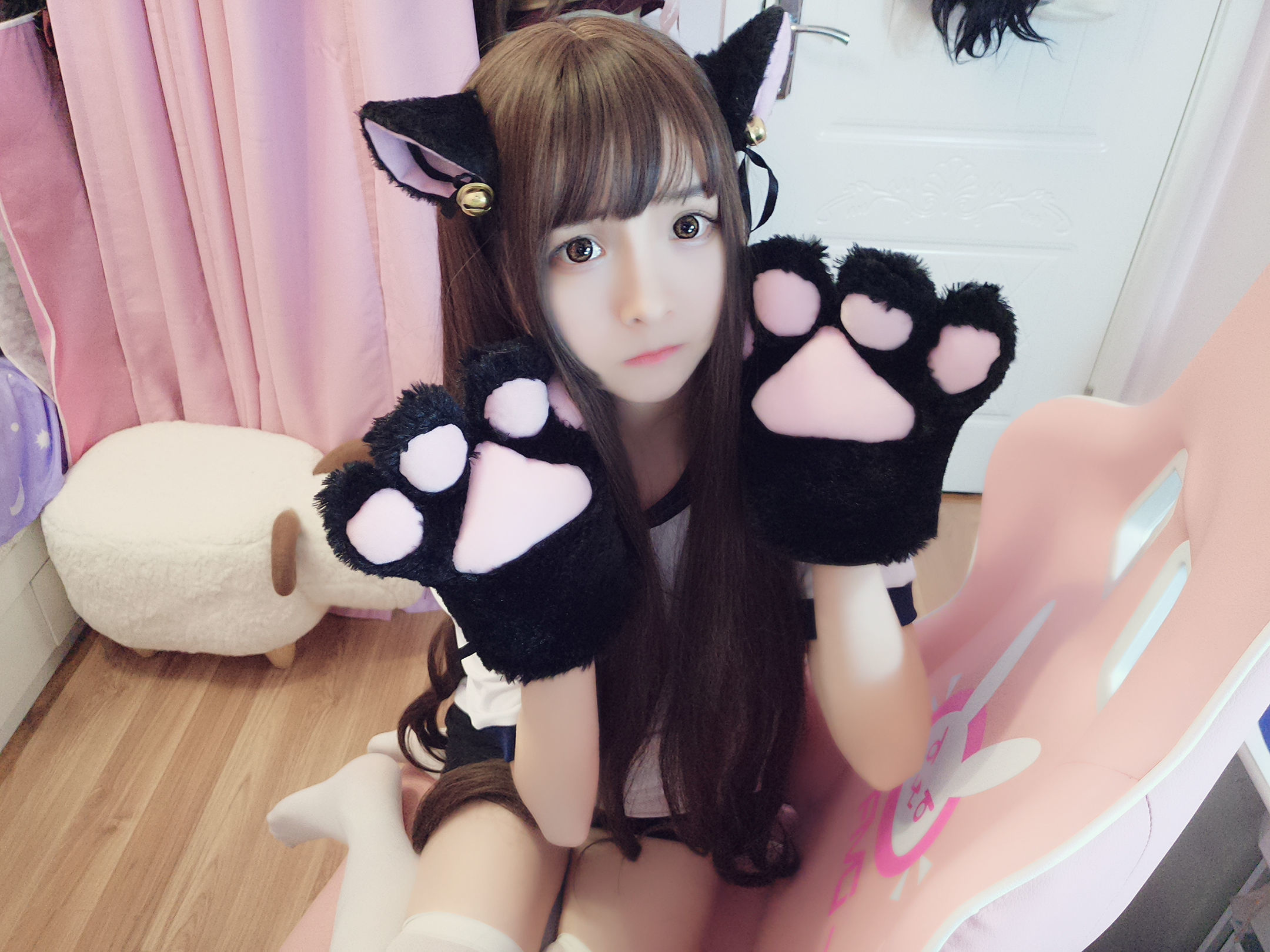 二次元美女古川kagura – 猫耳体操 [11P]