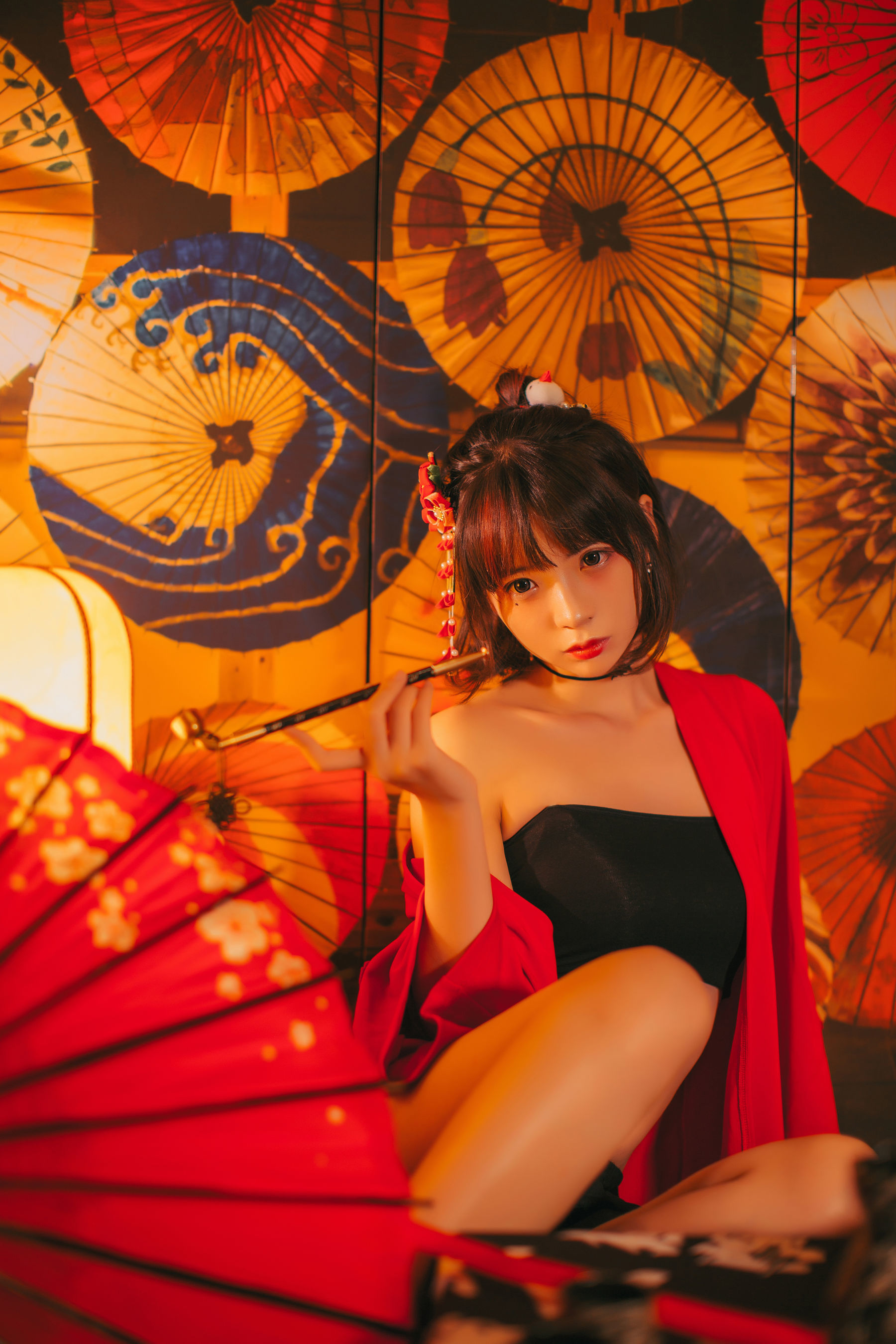 疯猫ss 红色羽衣 [15P]