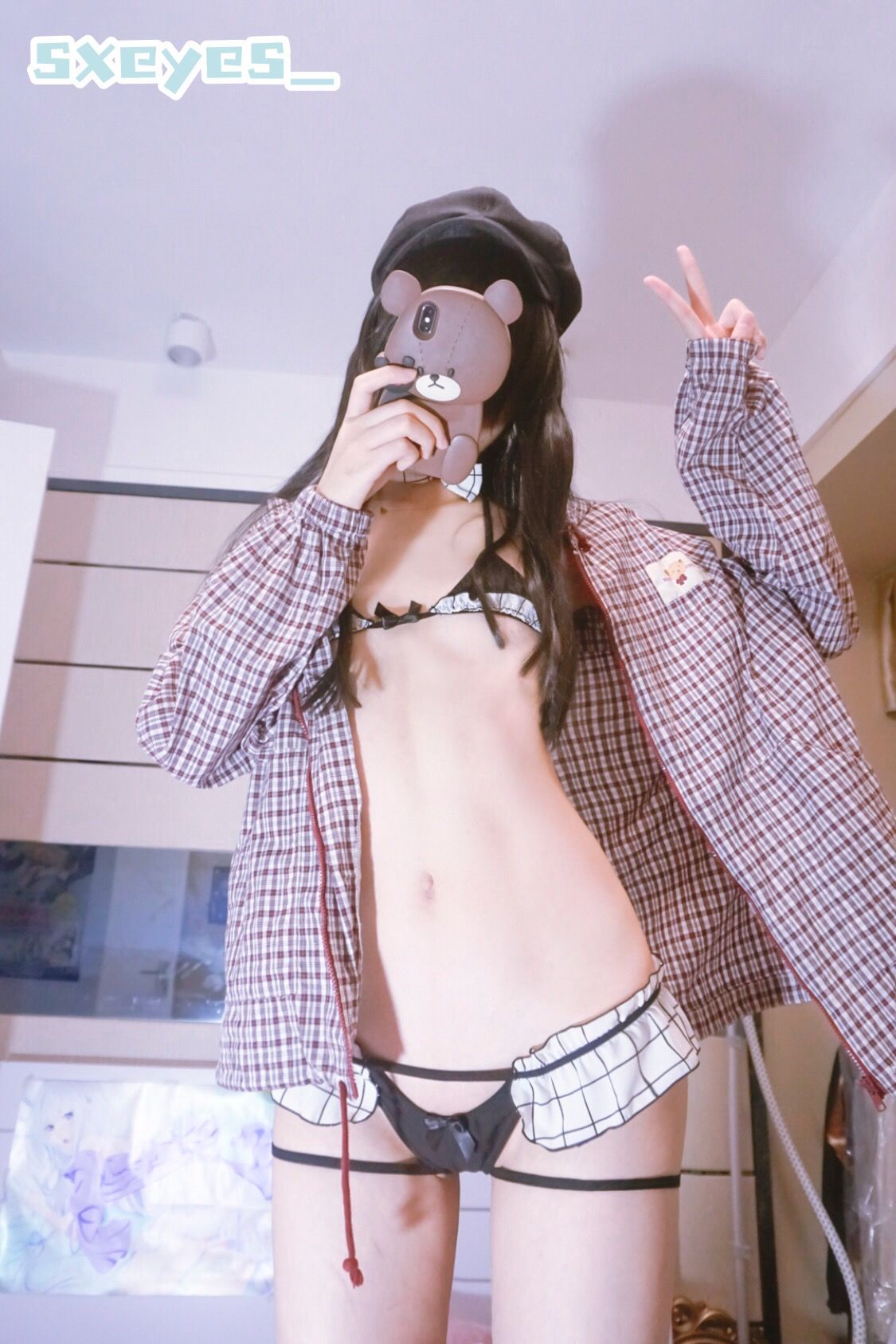 萌妹子眼酱大魔王w – 情趣内衣 [12P]