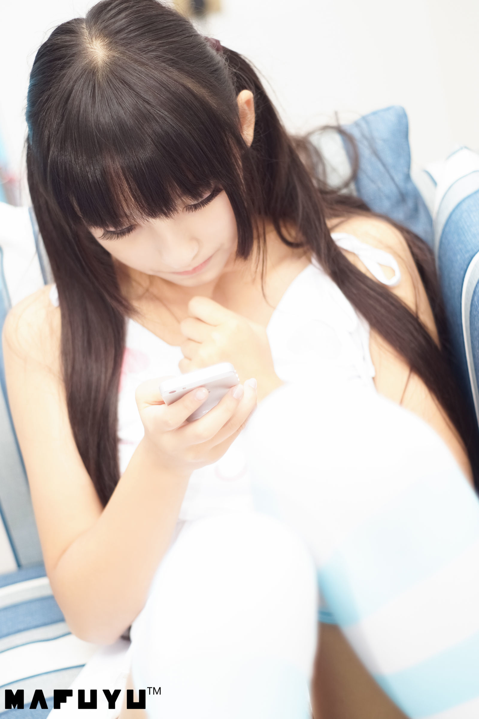 [萝莉COS] 神楽坂真冬 蓝白条纹系列套图 [95P]