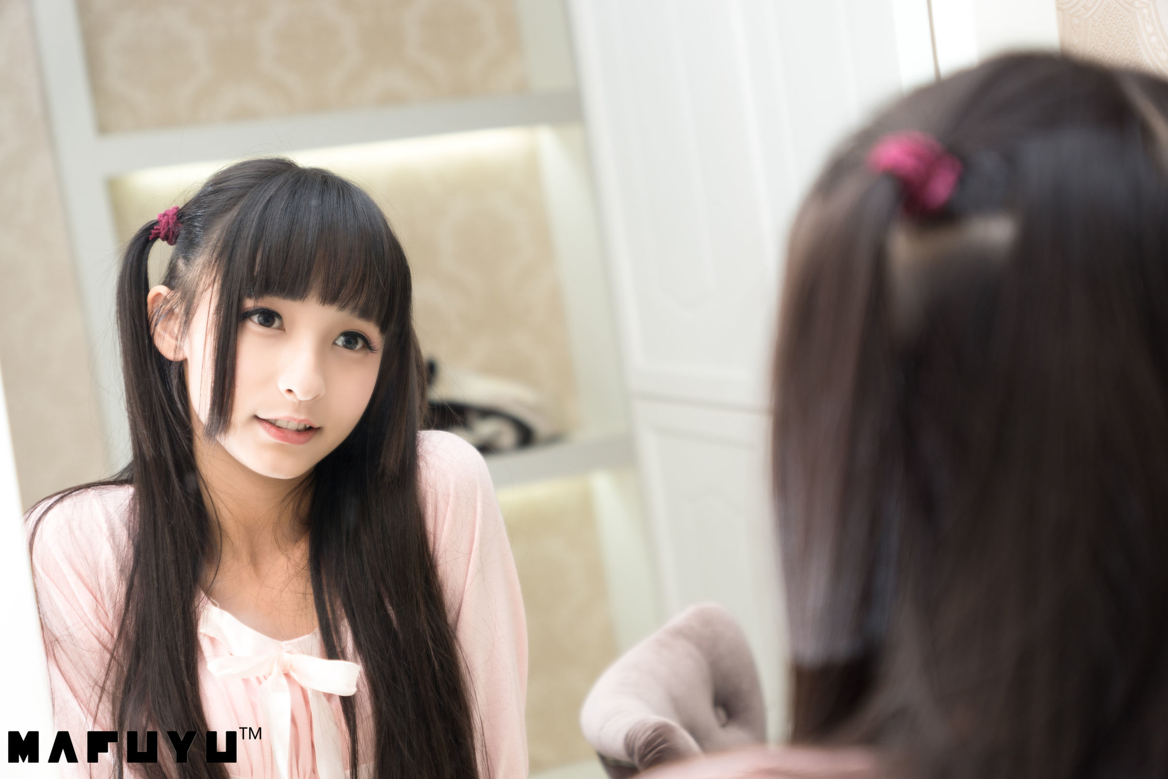 [萝莉COS] 神楽板真冬 粉白条纹系列套图 [103P]