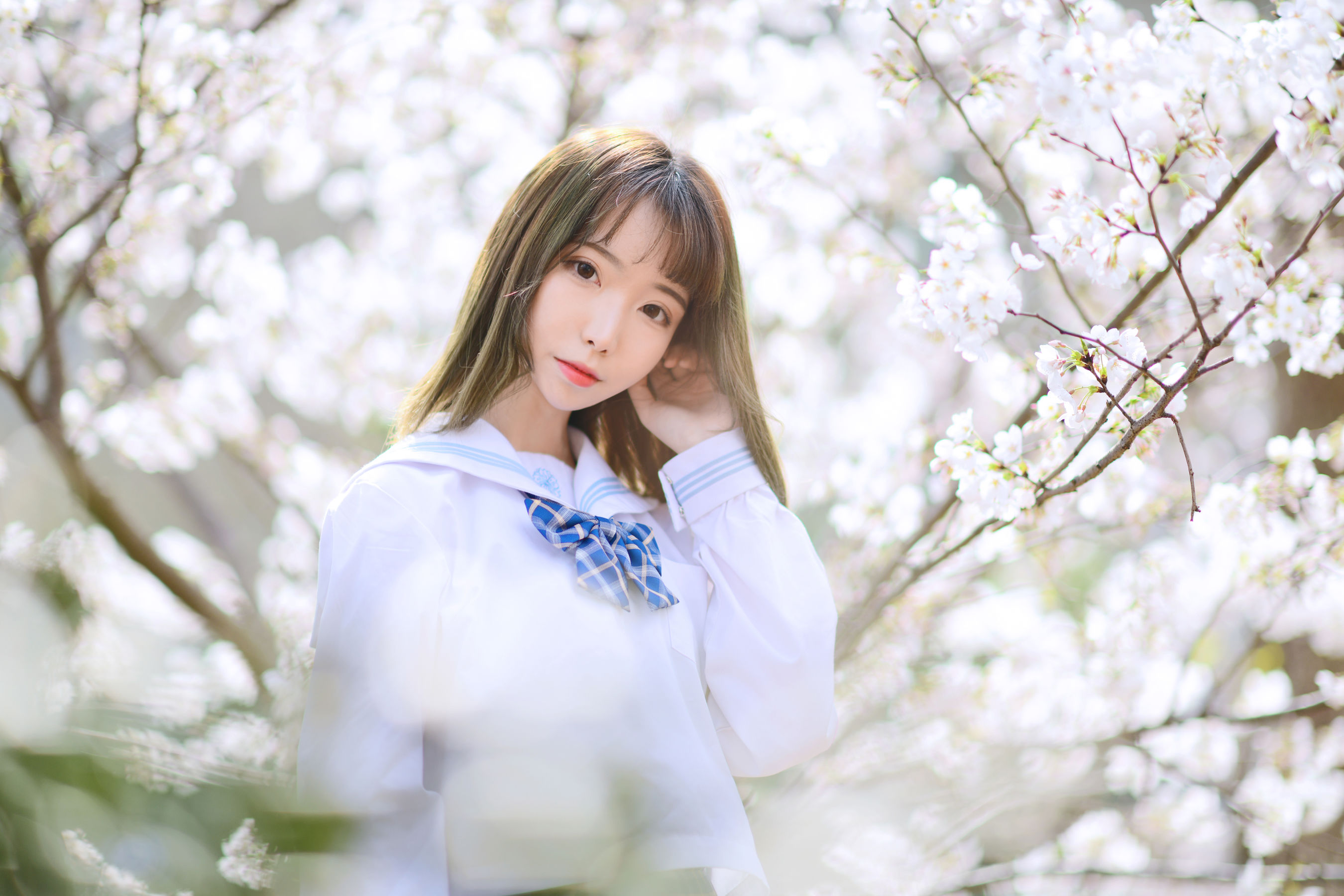 可爱妹子Fushii_海堂 – 樱花树下 [41P]