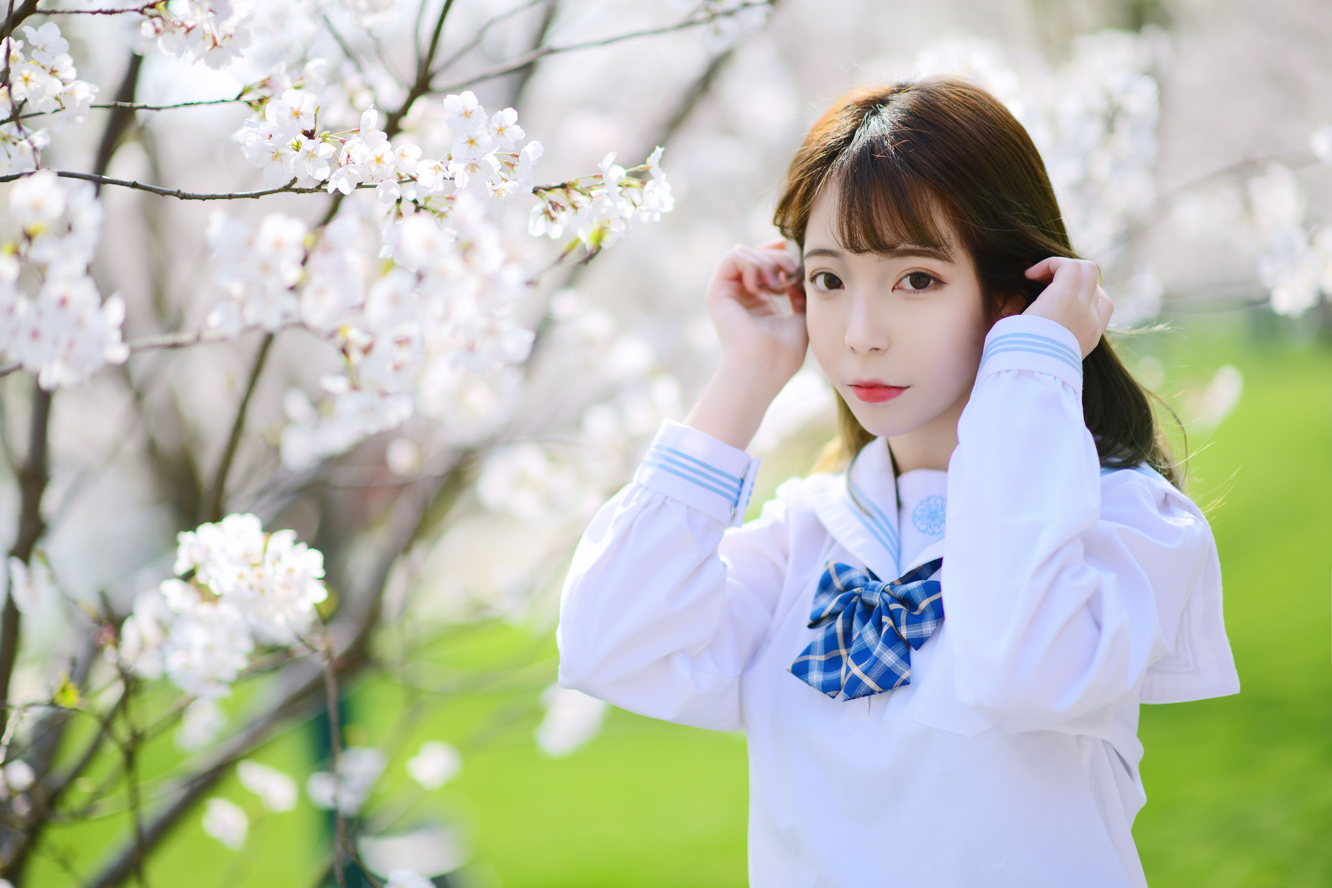 可爱妹子Fushii_海堂 – 樱花树下 [41P]