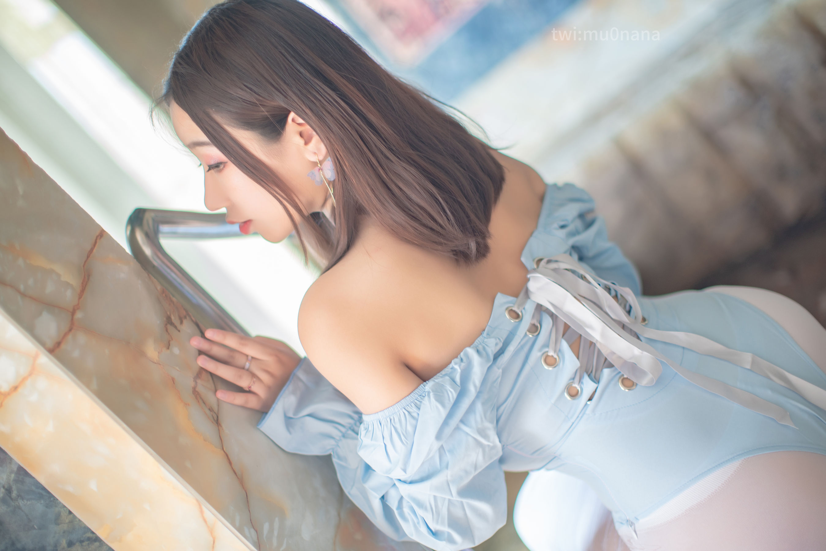 动漫博主穆零Mu0 – 温泉 白丝 [37P]