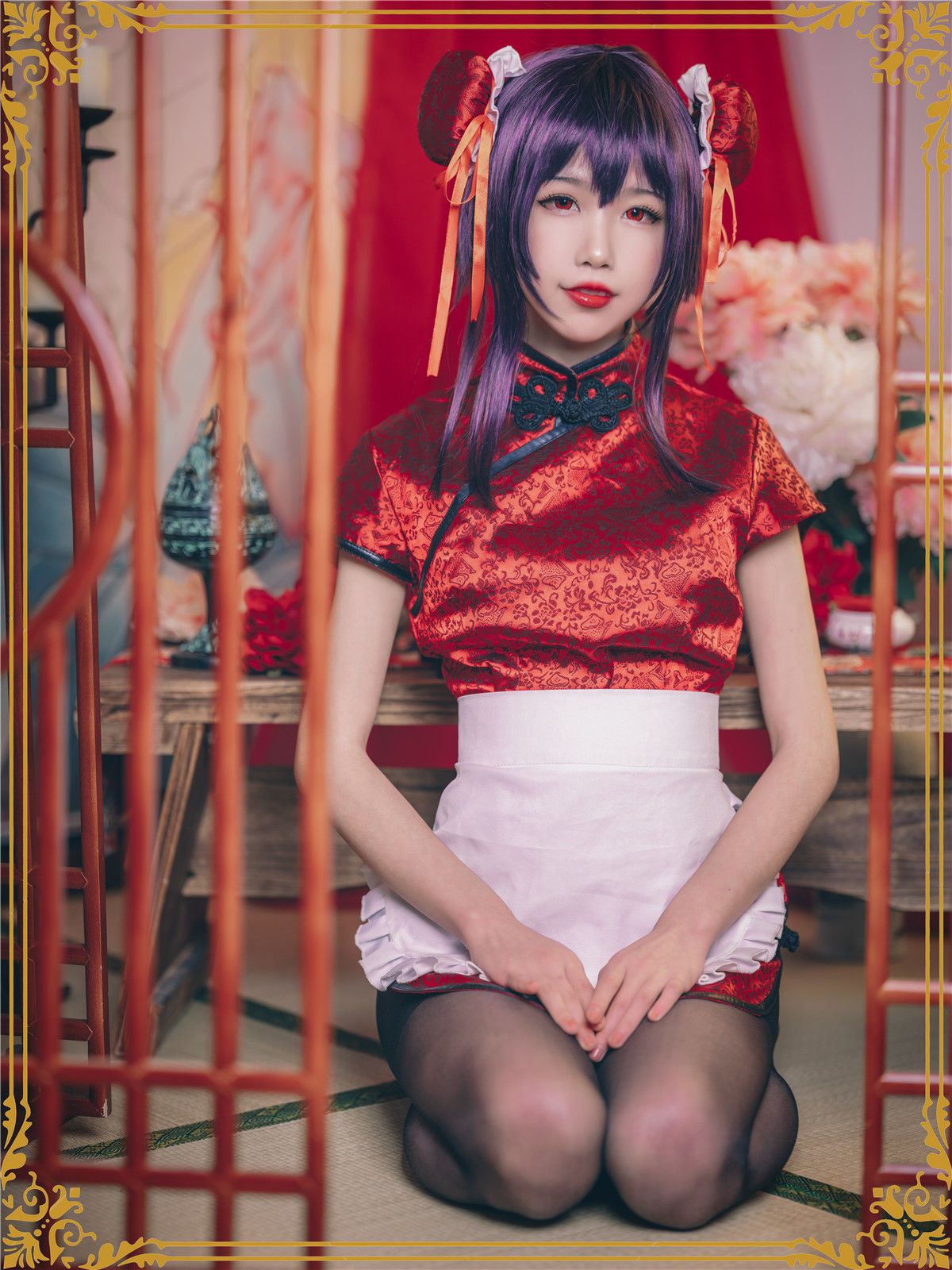 动漫博主水淼aqua – 霞之丘诗羽 旗袍 [29P]