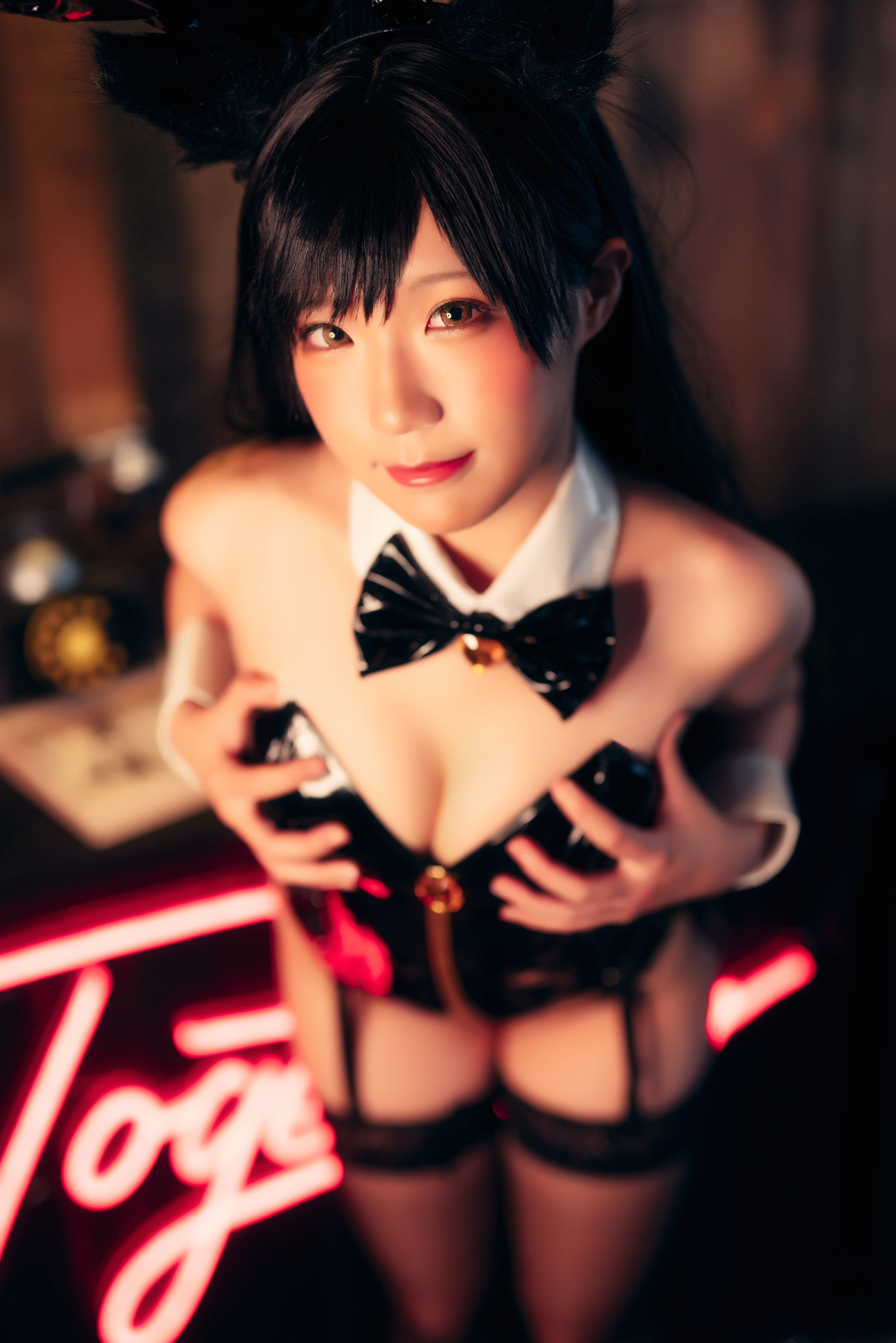 动漫博主Mime弥美 Azurlane Atago BUNNY ver [18P]