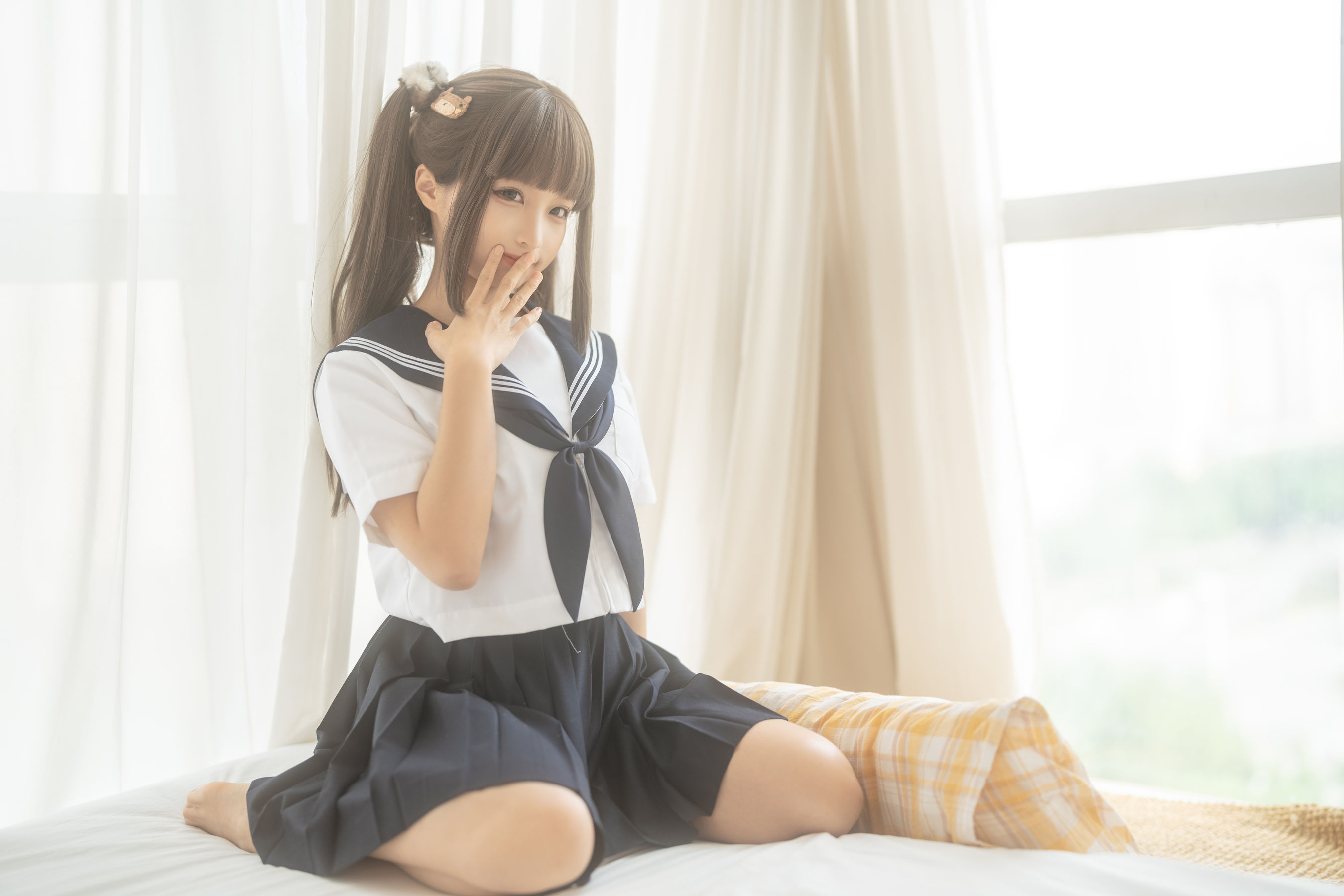 动漫博主蠢沫沫 – 被窝JK [15P]