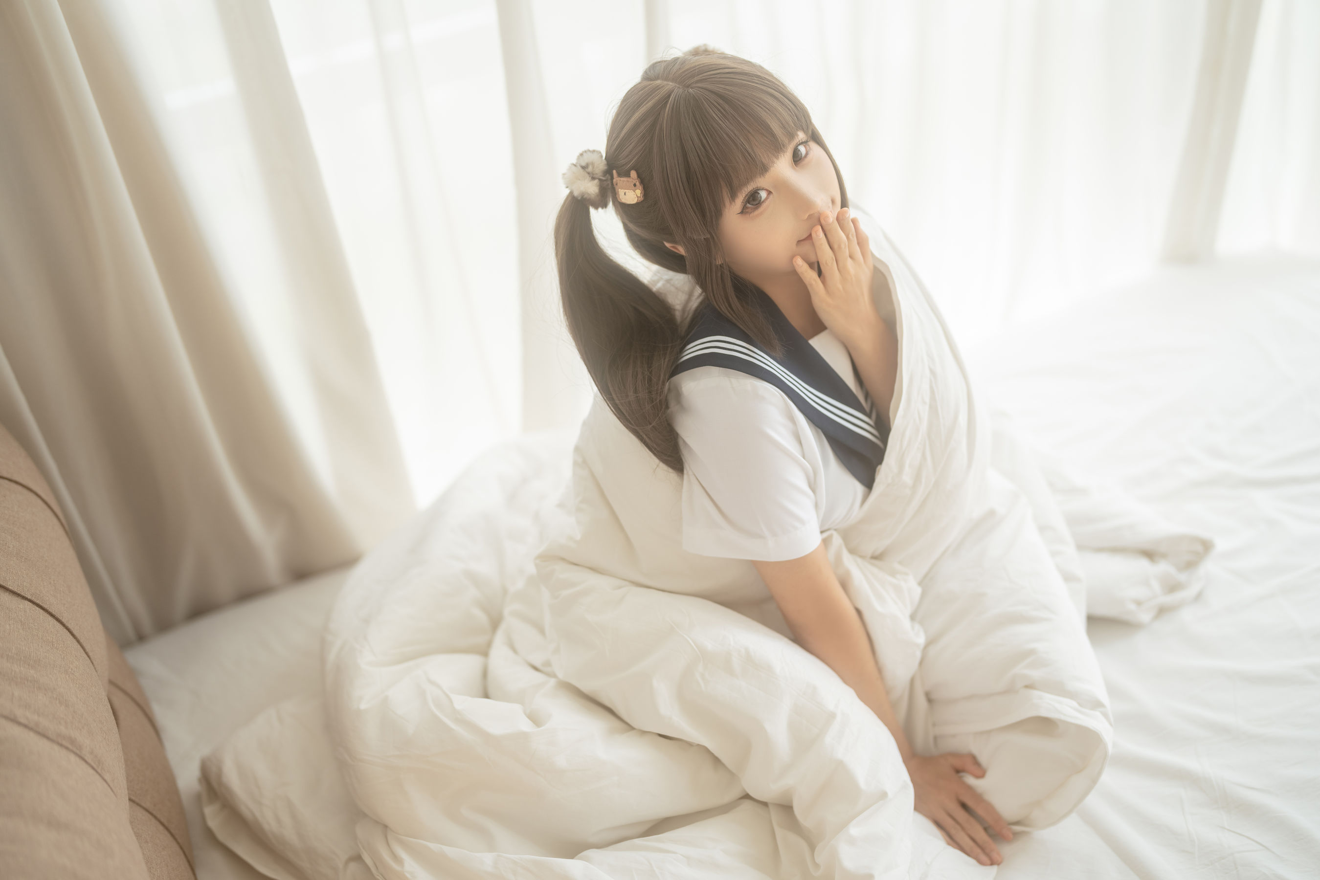 动漫博主蠢沫沫 – 被窝JK [15P]