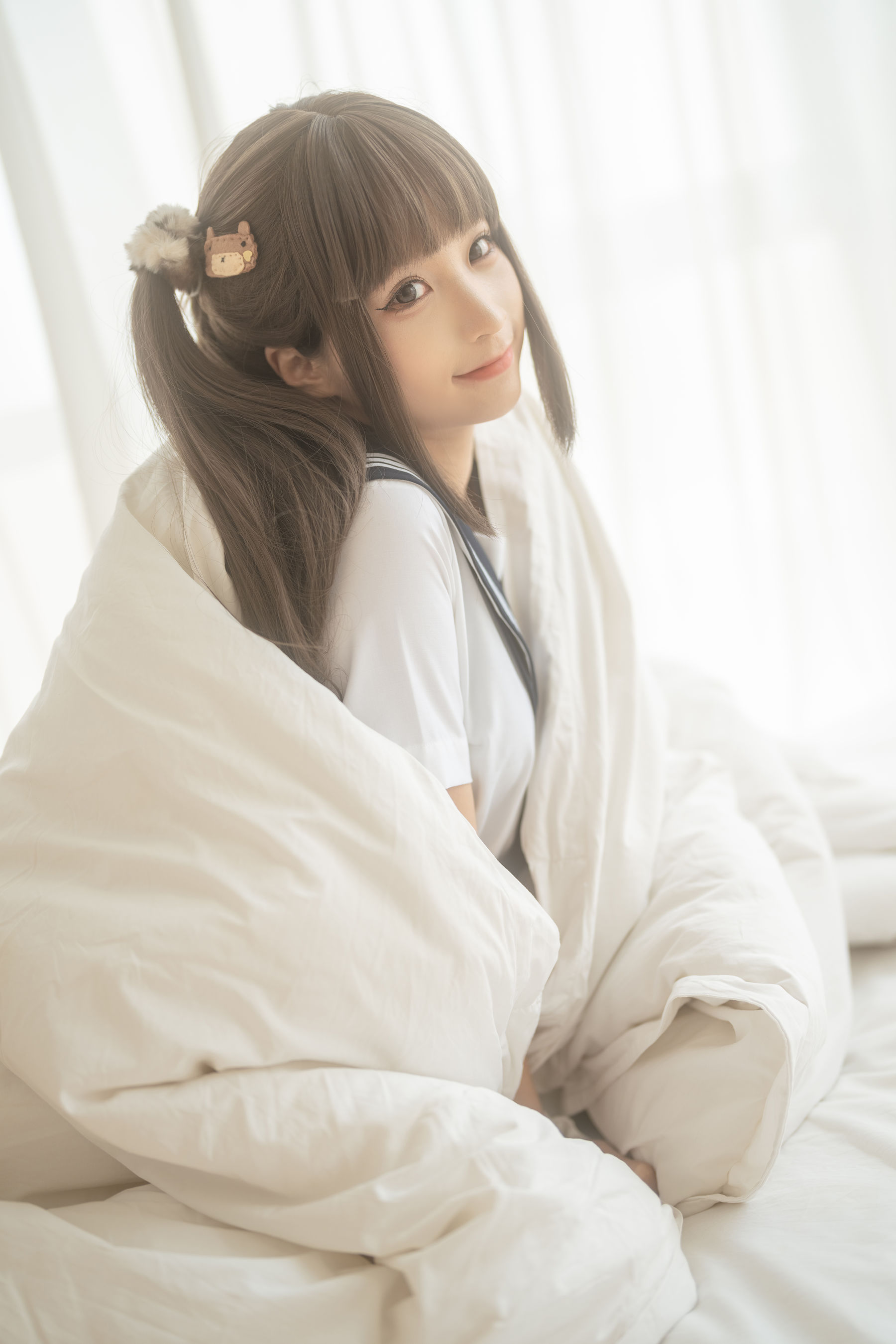 动漫博主蠢沫沫 – 被窝JK [15P]