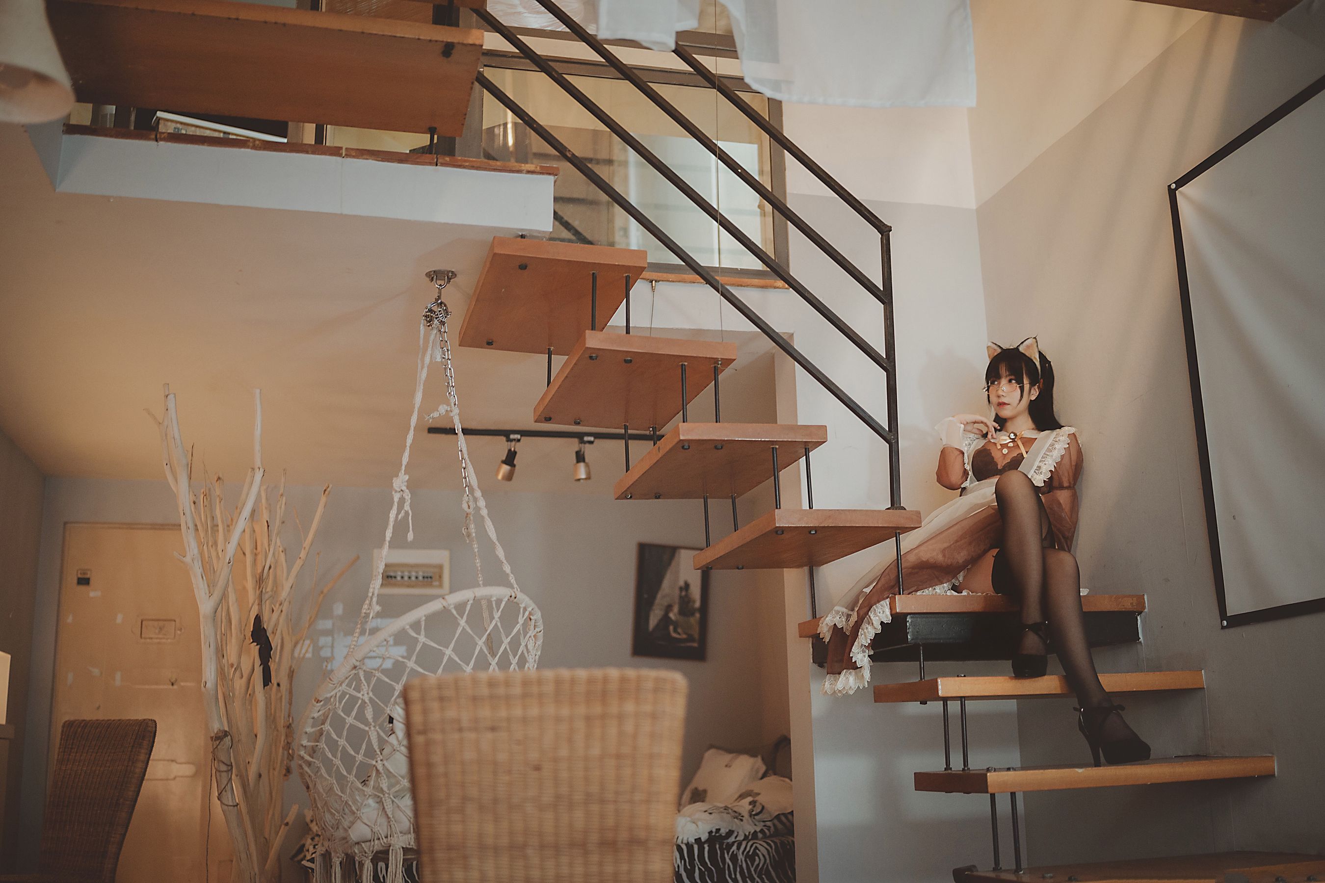 COSER美女逐月su 透明女仆 [46P]