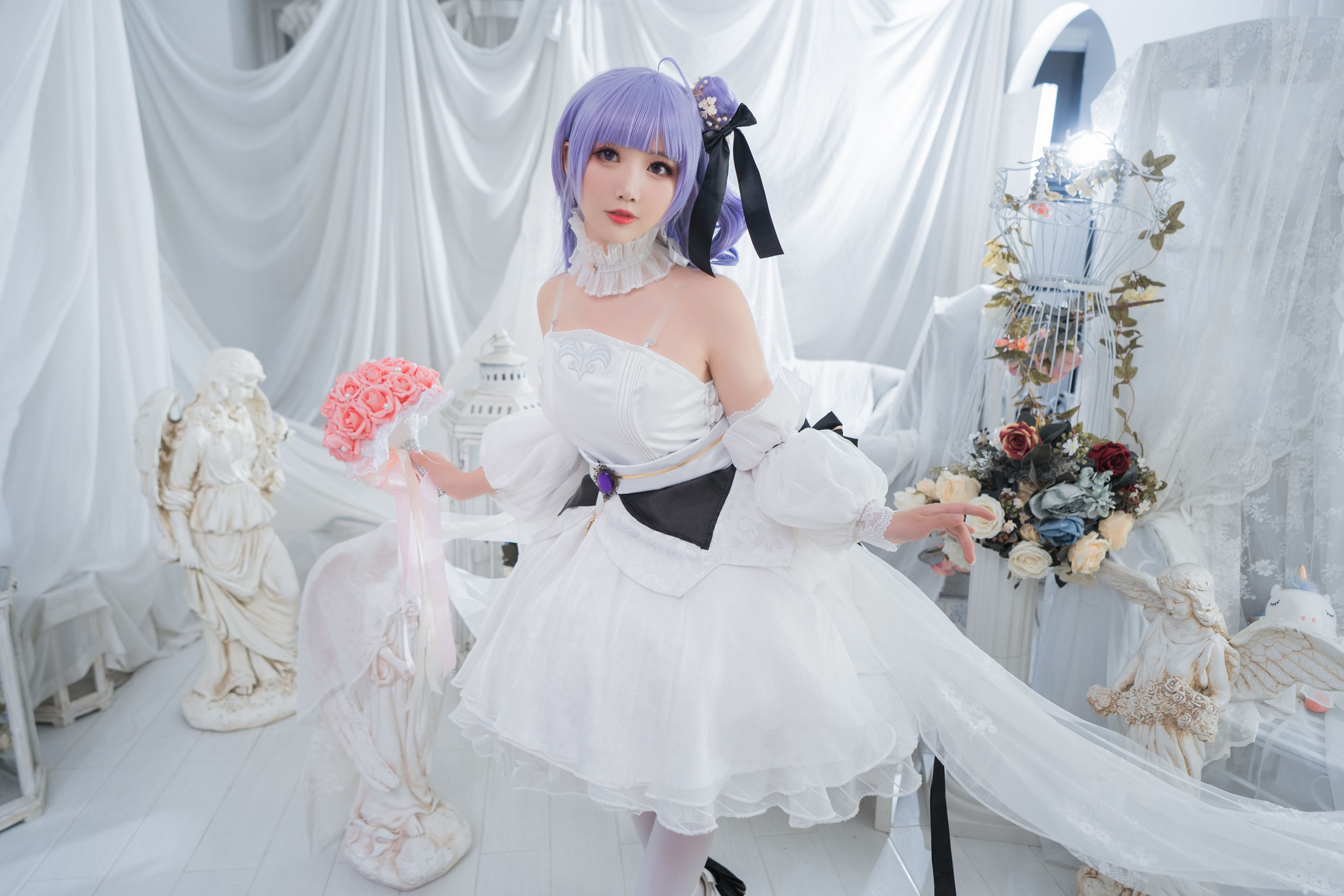 [Cosplay写真] 可爱人气Coser面饼仙儿 – 独角兽婚纱 [14P]