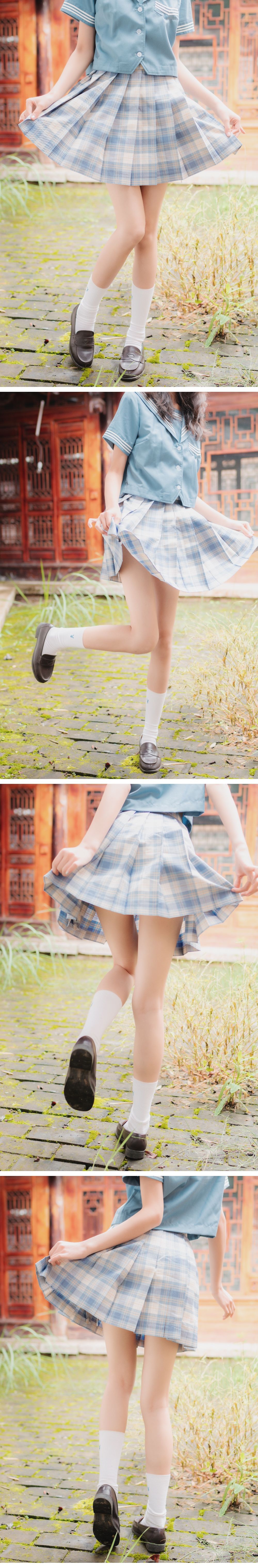 清纯妹子西瓜 丽江写真JK户外 [44P]