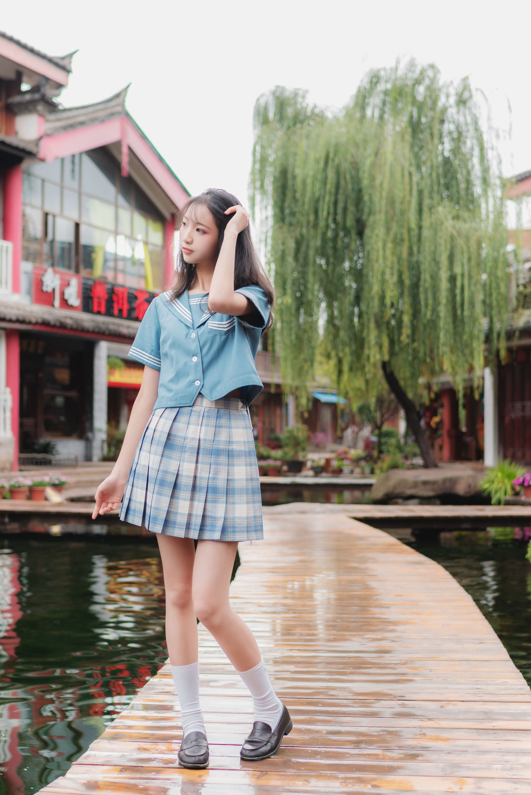 清纯妹子西瓜 丽江写真JK户外 [44P]