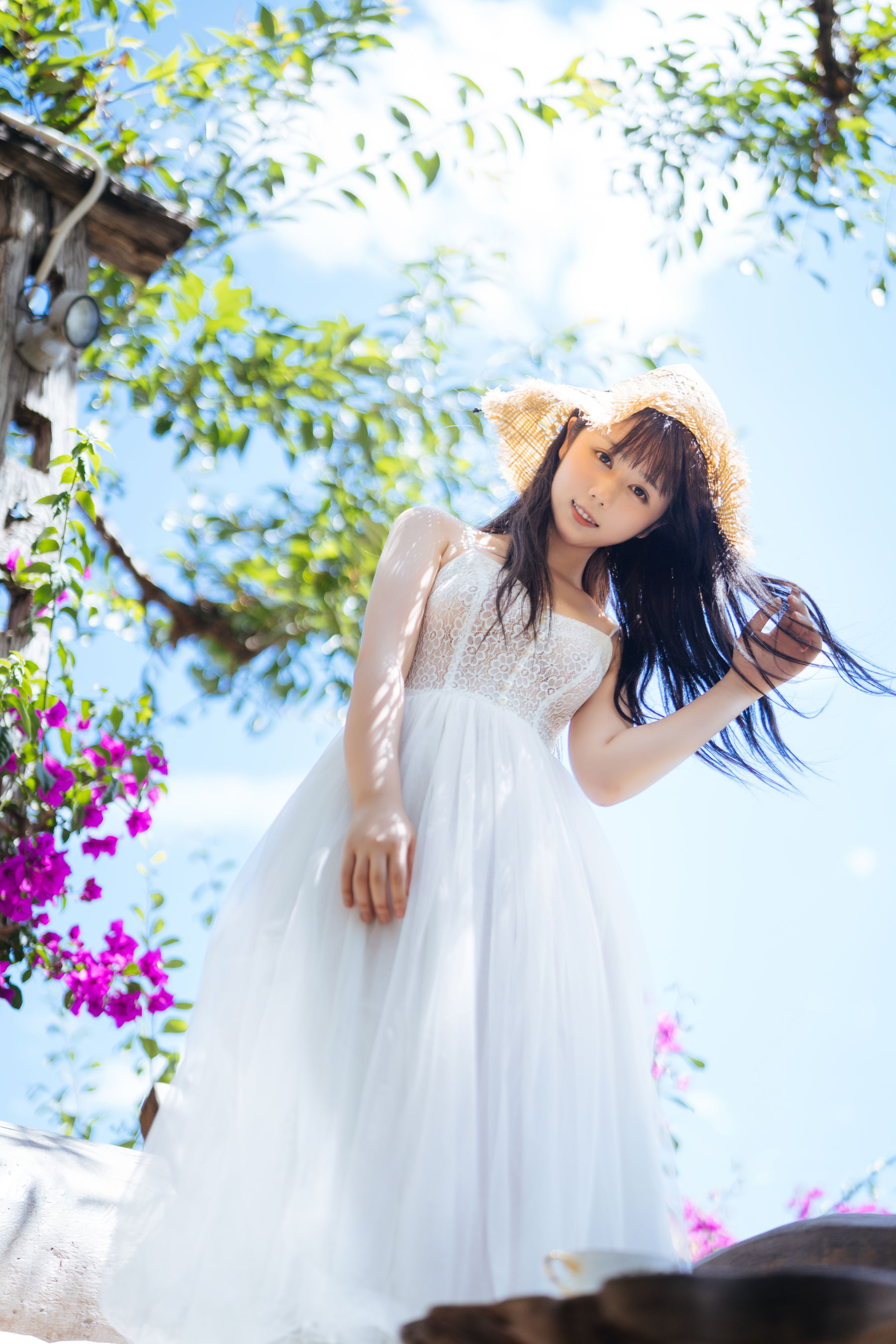 微博福利姬镜酱 – 静夏之白裙少女 [50P]