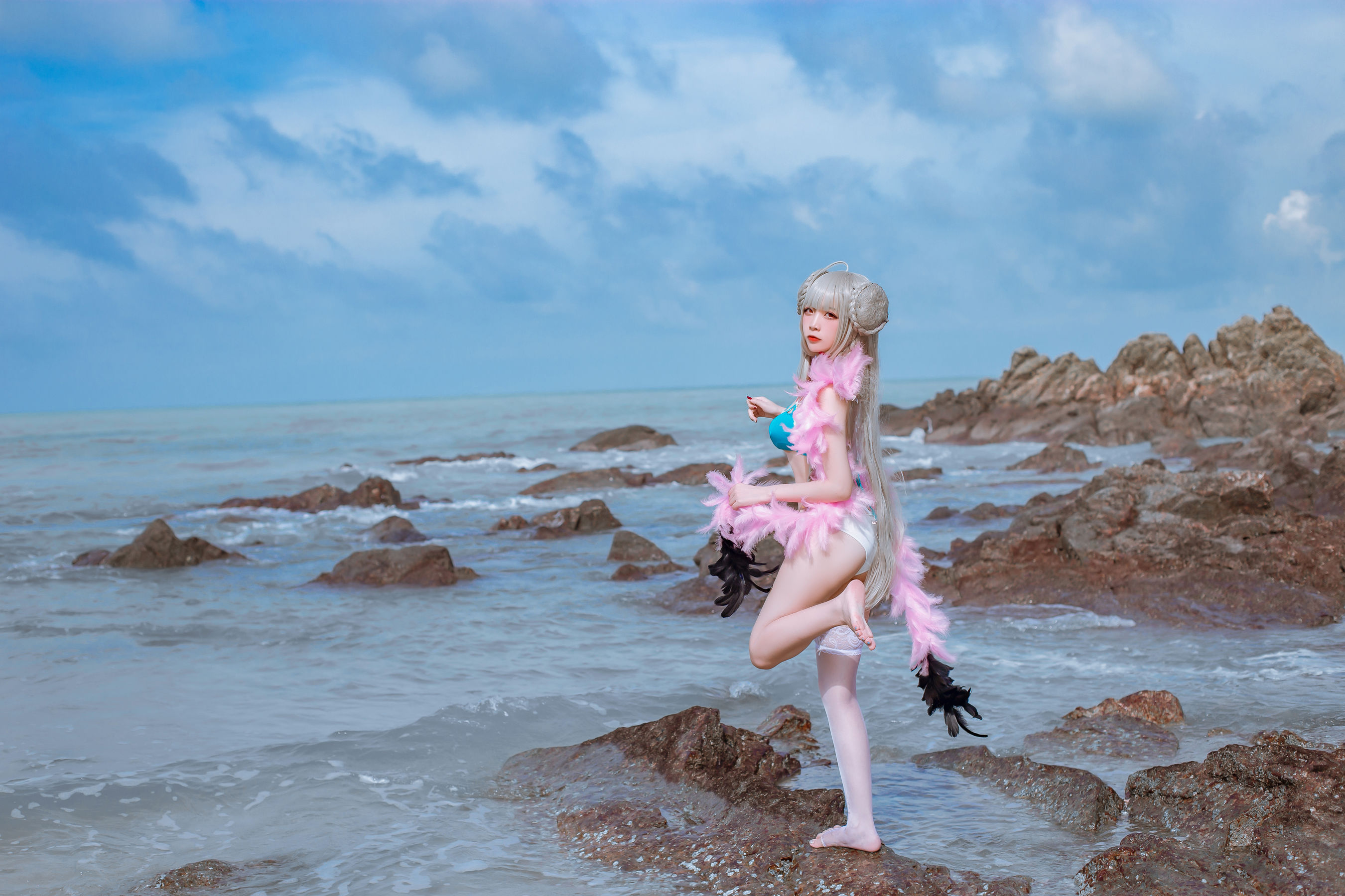 [Cosplay写真] 人气Coser二佐Nisa – 碧蓝可畏泳装 [27P]