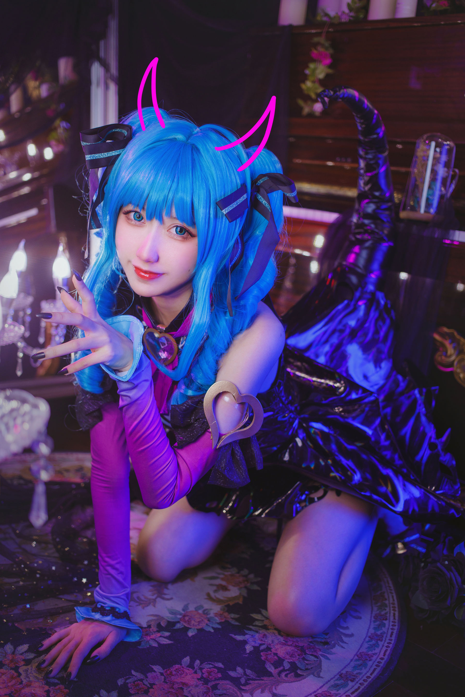 萌系小姐姐木绵绵OwO – miku小恶魔 [19P]