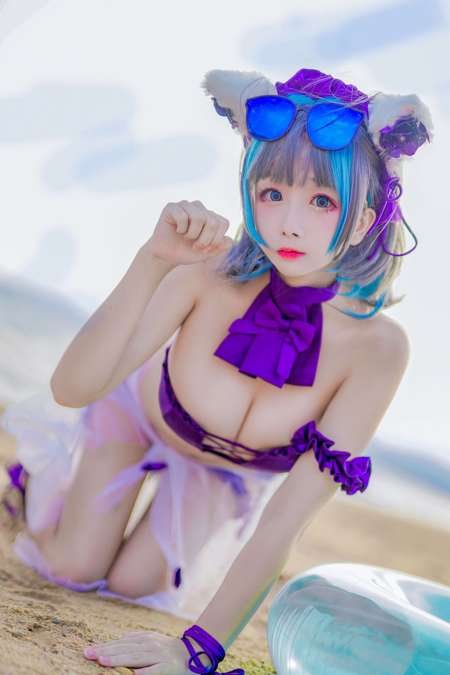 Cosplay日奈娇 – 柴郡猫泳装 [41P]