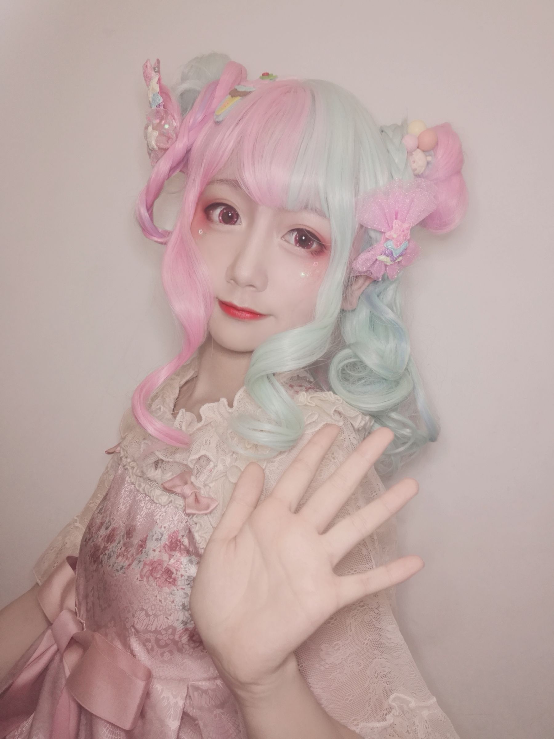 动漫博主弦音sic – lolita草莓薄荷冰淇淋 [7P]