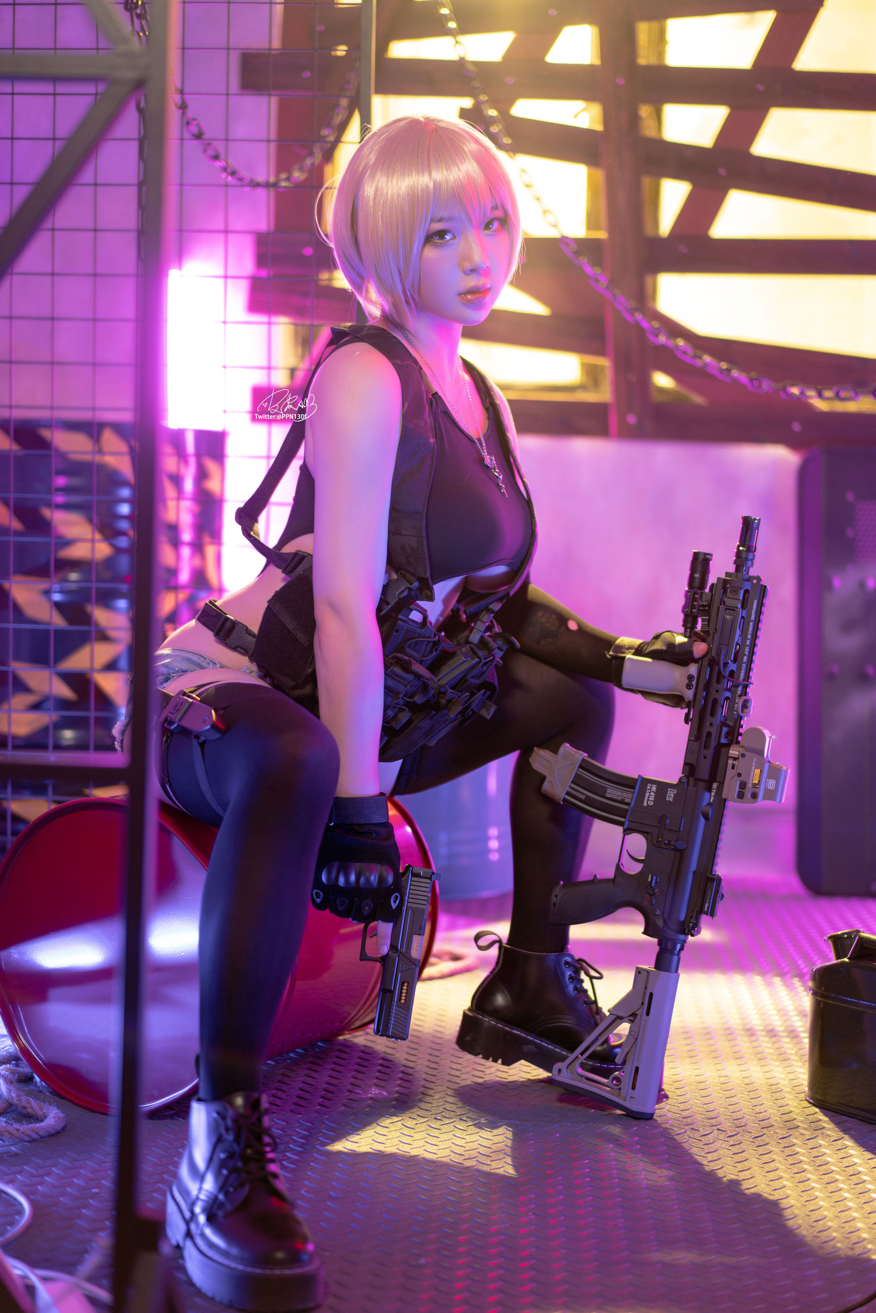 皮皮奶可可爱了啦 – 战术背心 [50P]