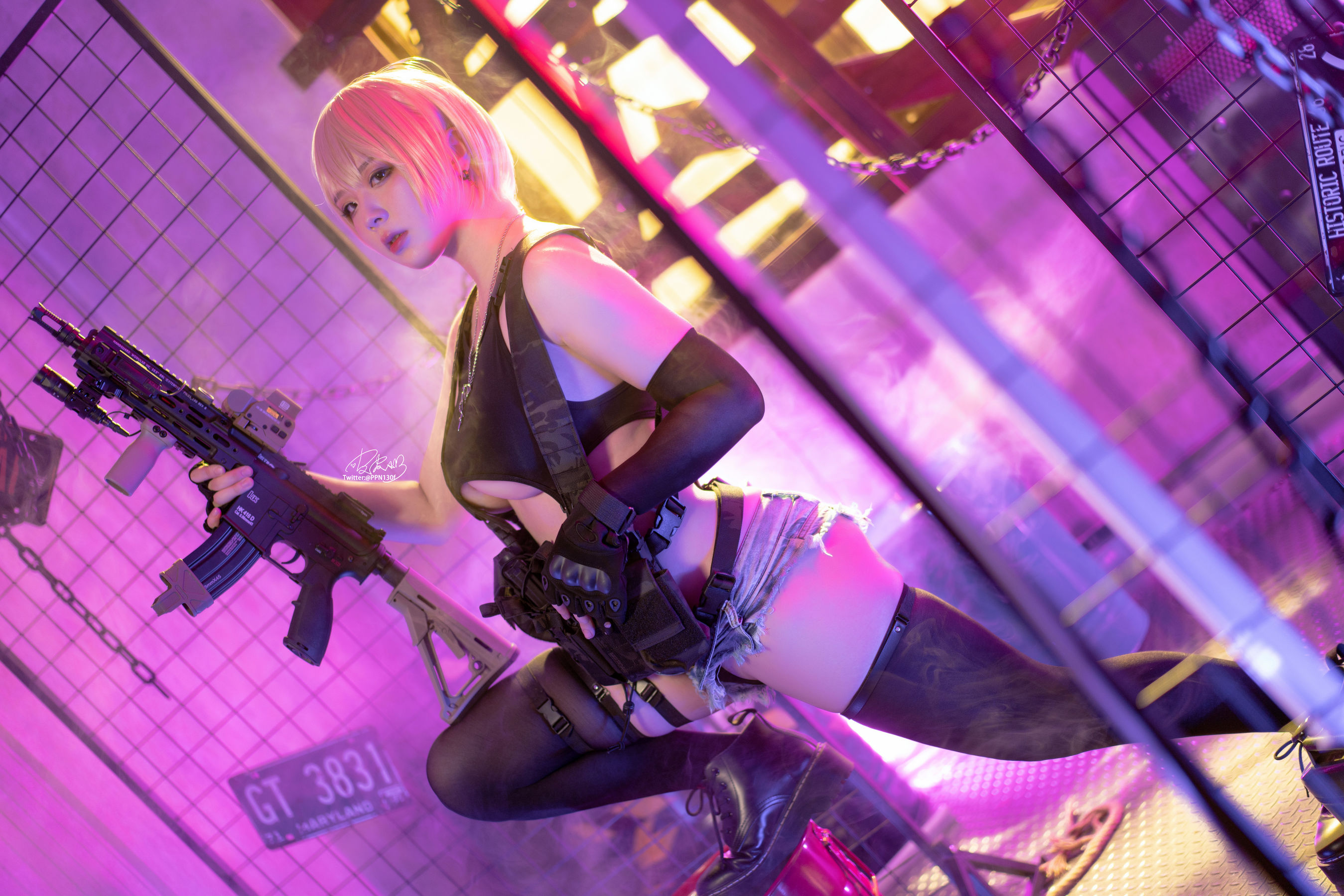 皮皮奶可可爱了啦 – 战术背心 [50P]