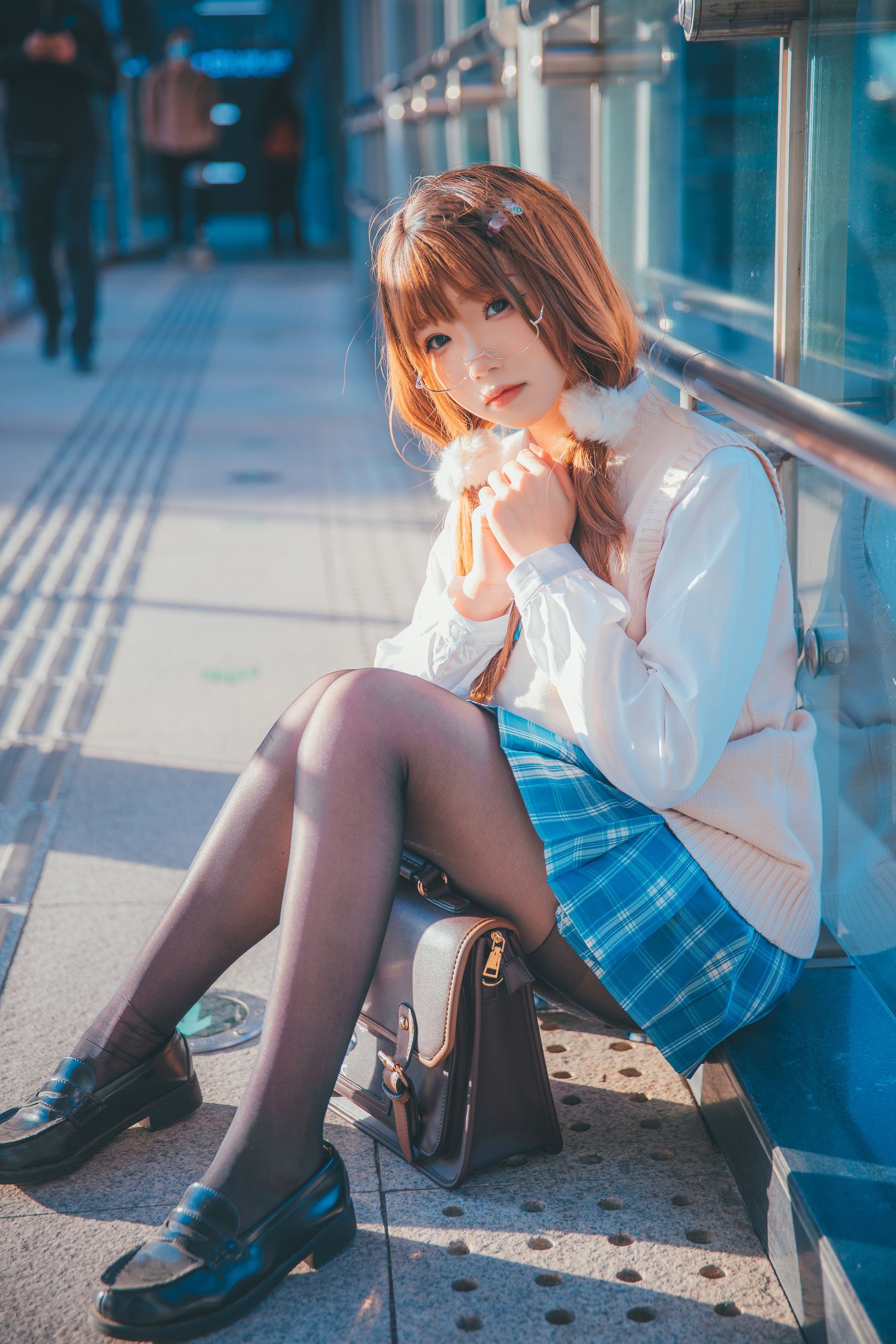 动漫博主雪晴Astra – JK夕阳 [25P]