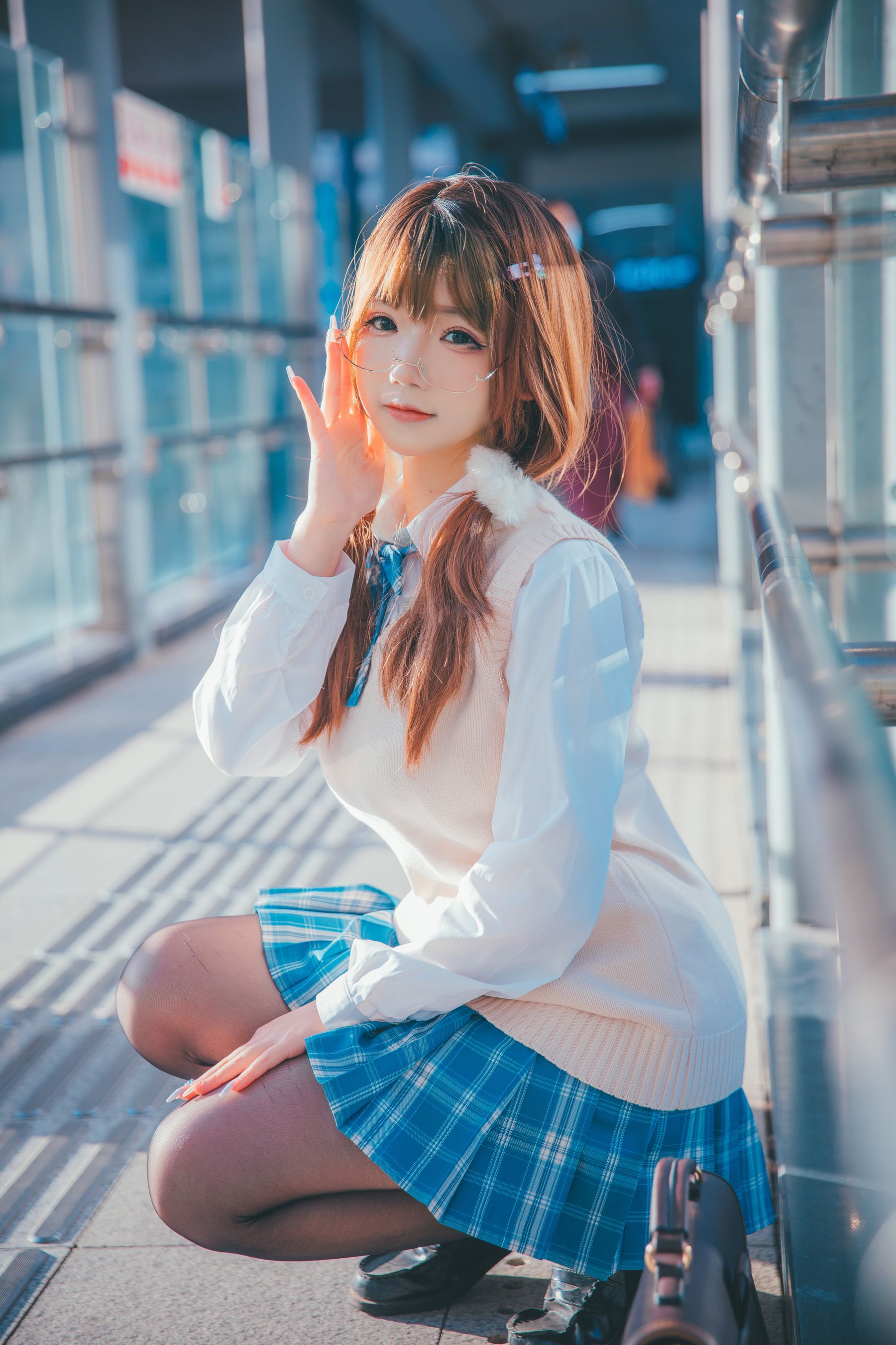 动漫博主雪晴Astra – JK夕阳 [25P]