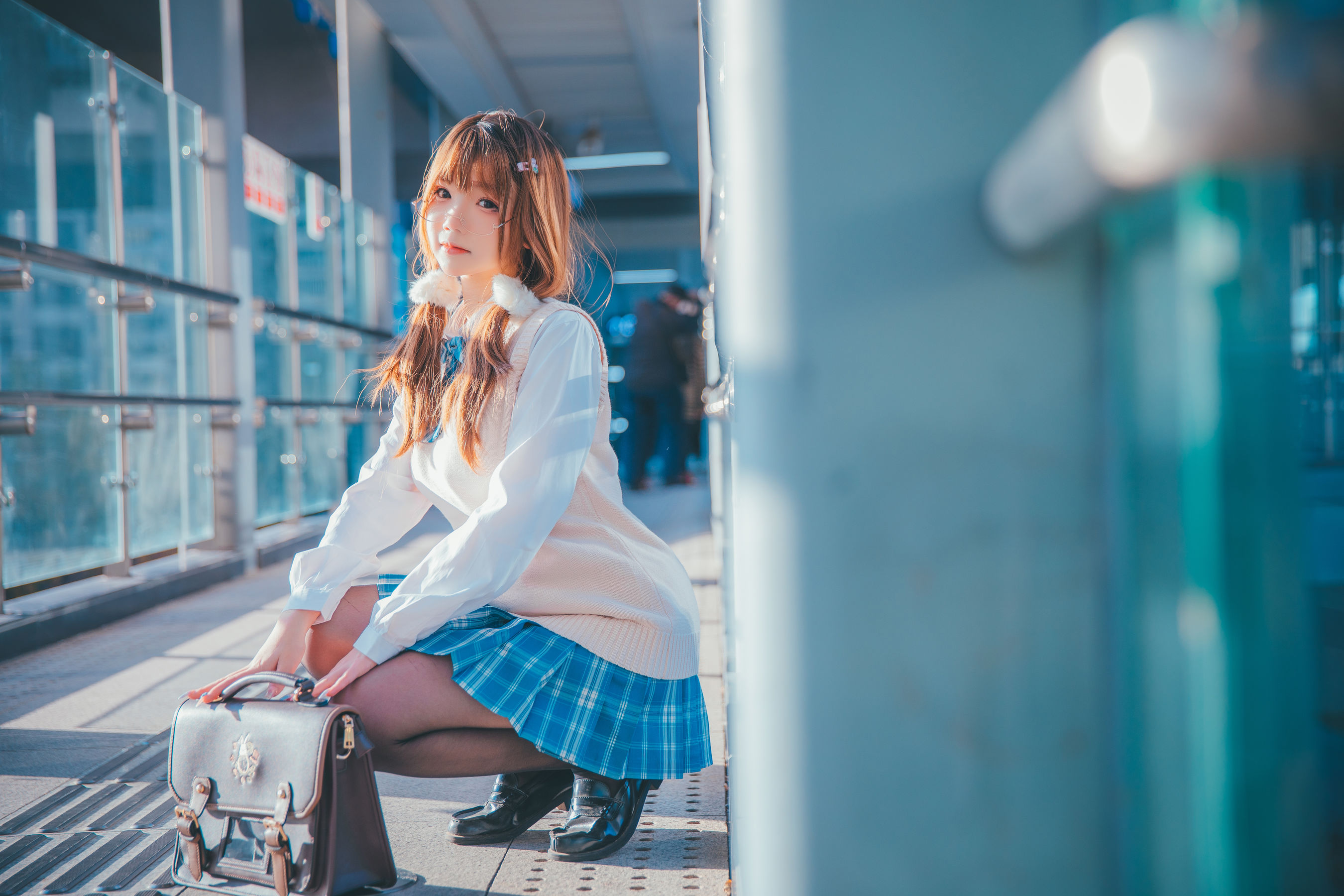 动漫博主雪晴Astra – JK夕阳 [25P]