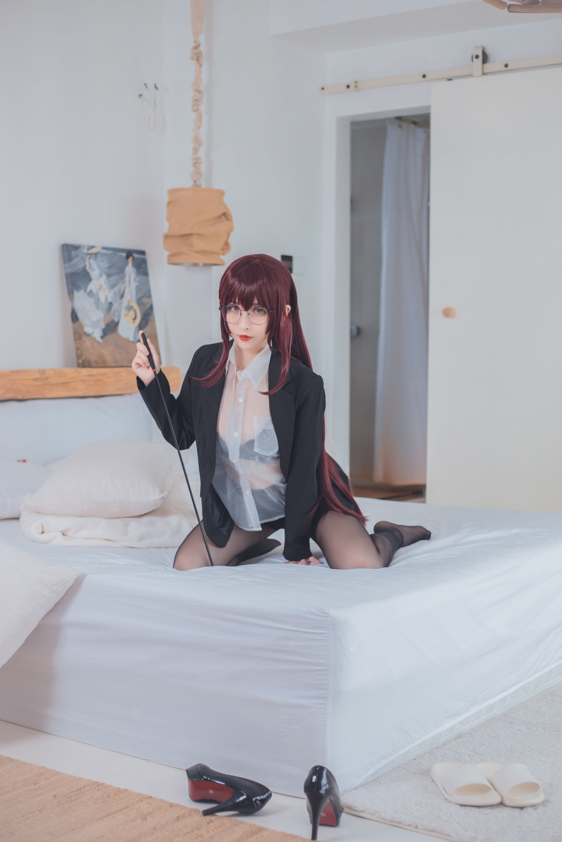 COS福利rioko凉凉子 七夕教师 [19P]