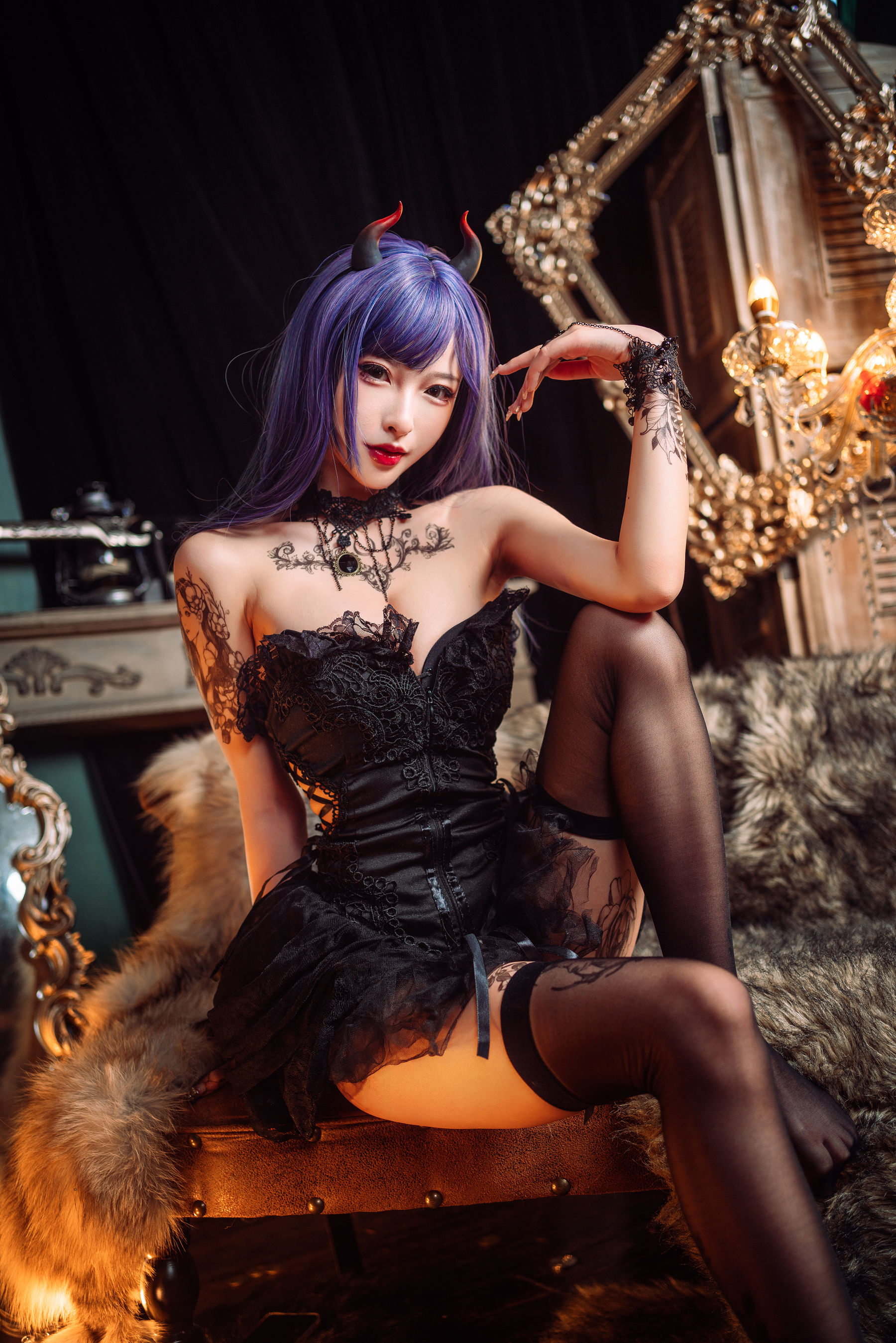 尤物清水由乃 – 暗黑纹身 [30P]