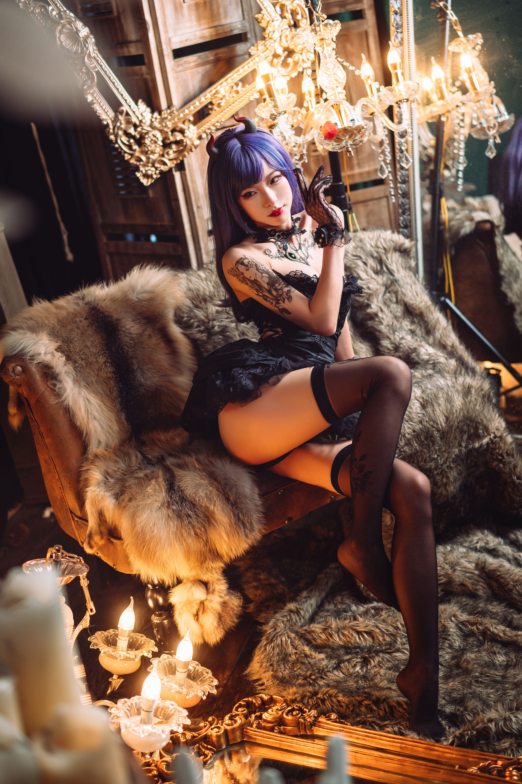 尤物清水由乃 – 暗黑纹身 [30P]