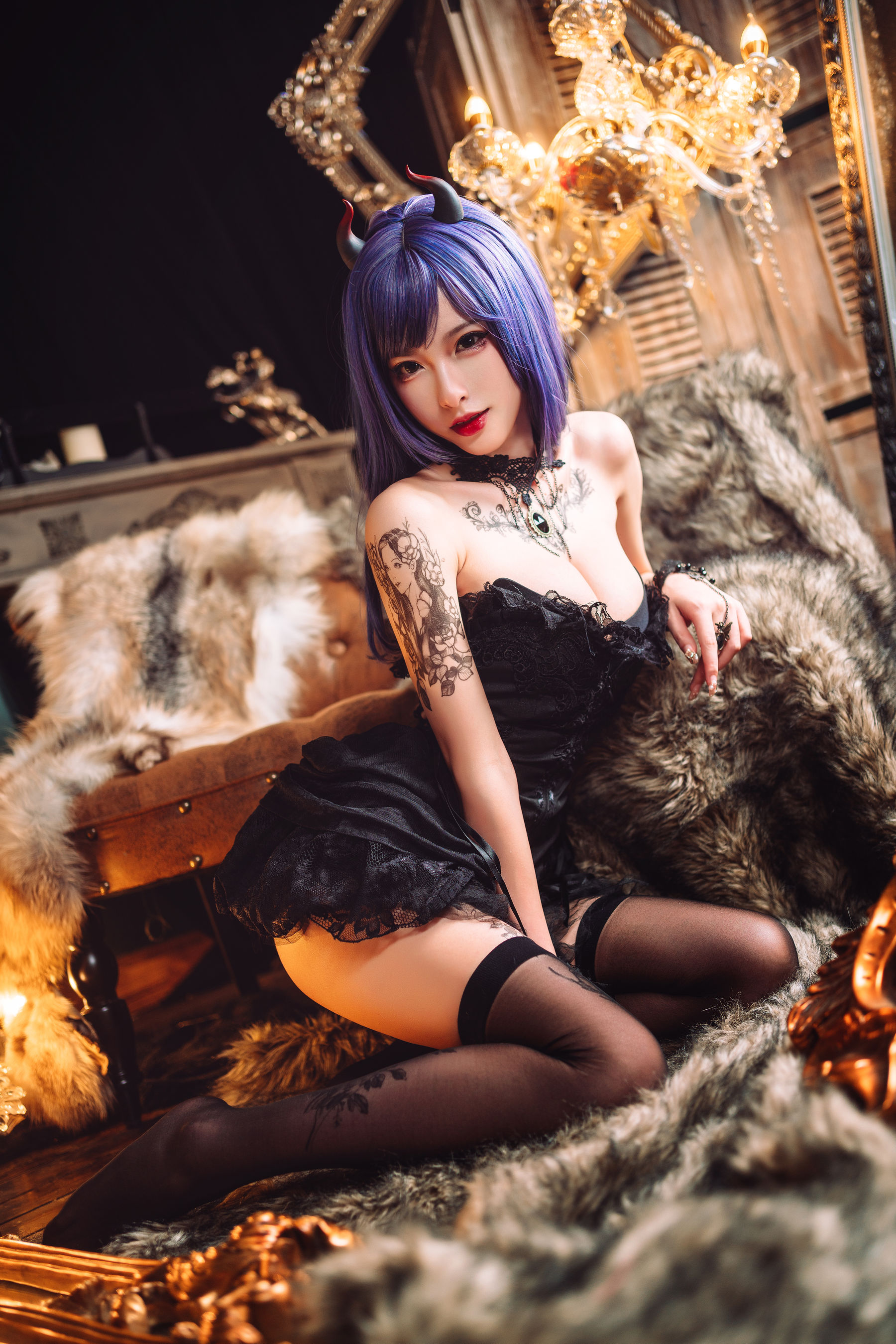 尤物清水由乃 – 暗黑纹身 [30P]